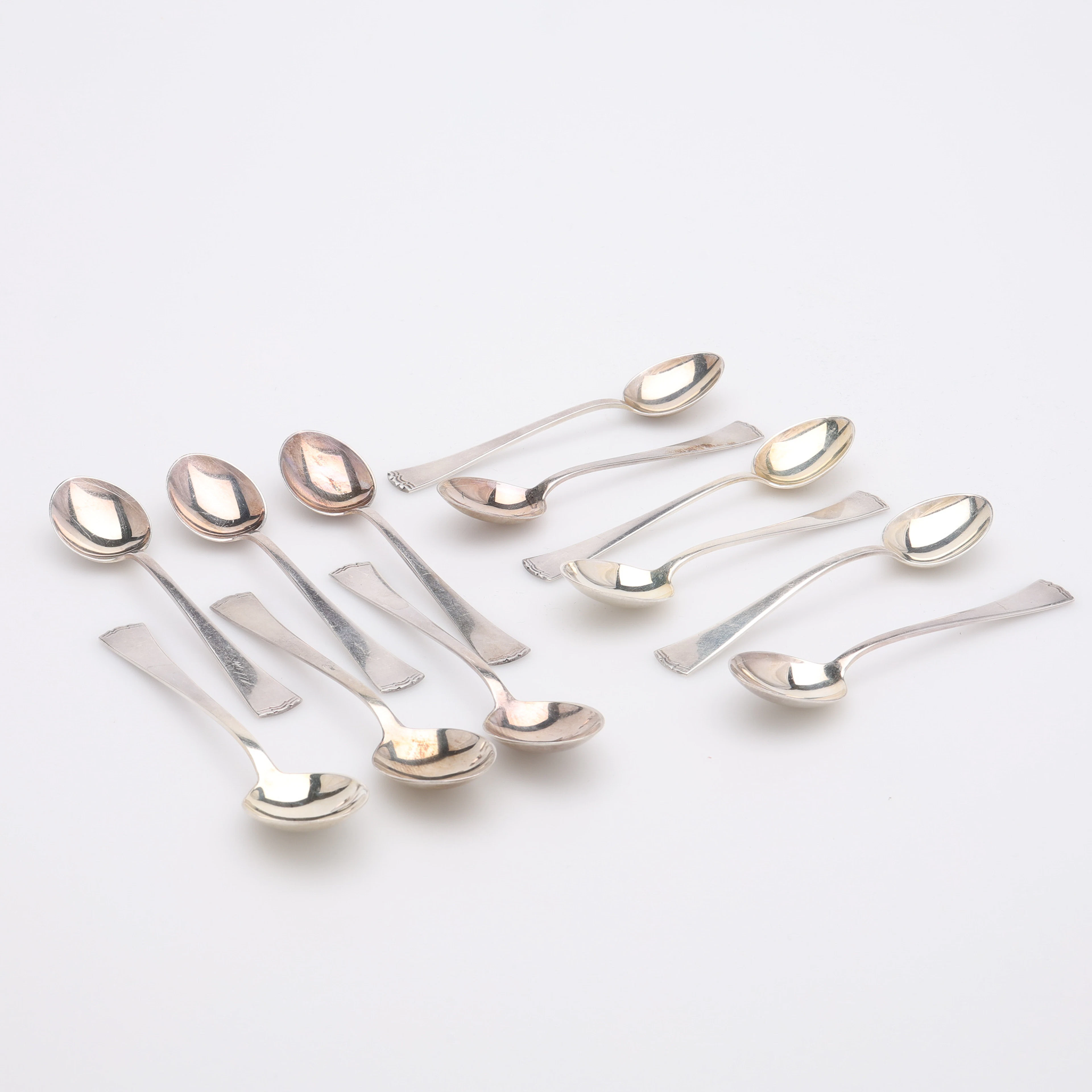 TESKEDAR, 12 STYCKEN, MODELL "DIANA", SILVER, TOTAL VIKT 153 GRAM.