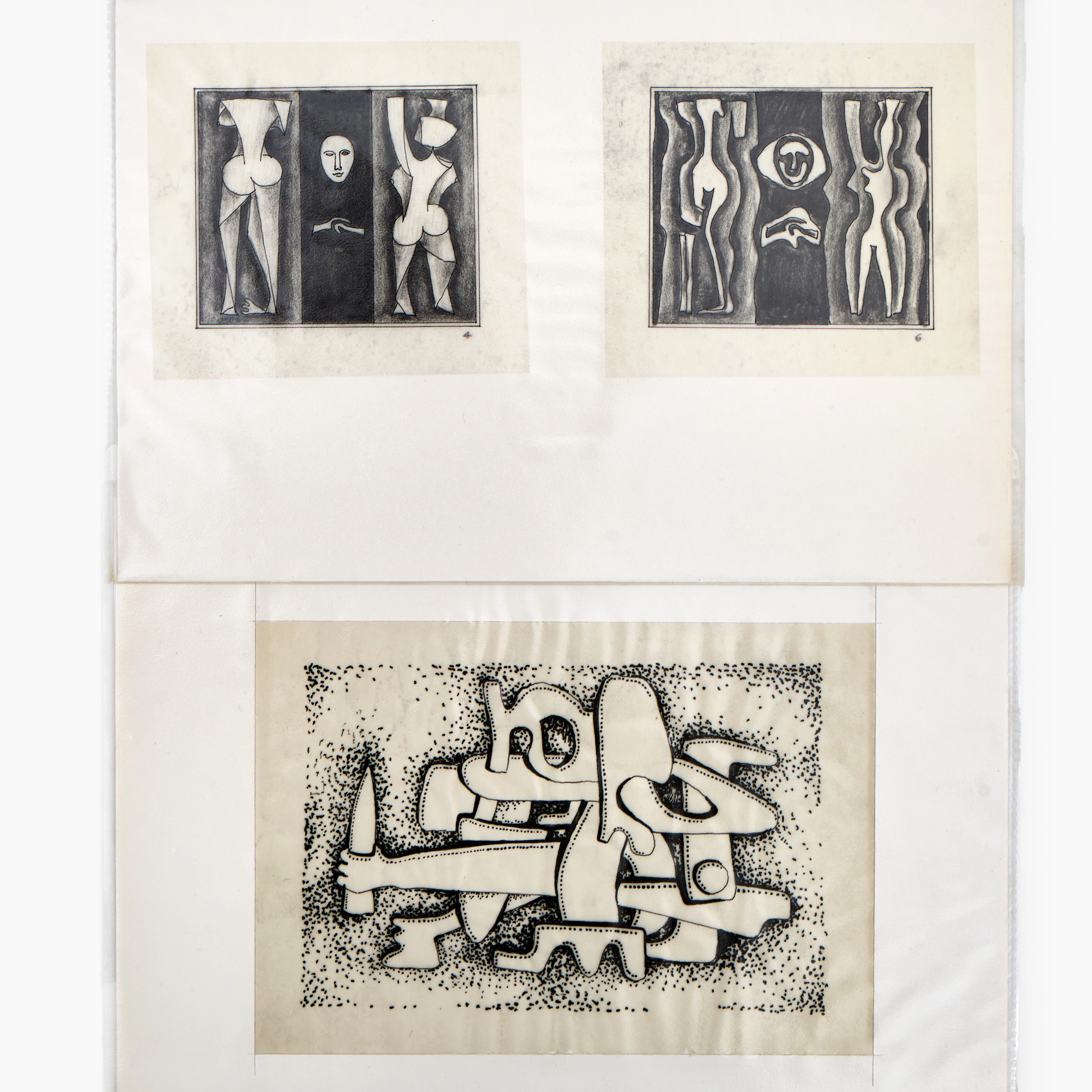 HEINZ SEVENICH (Aachen/Tyskland 1935-2023): (6) Kompositioner, blyerts.
