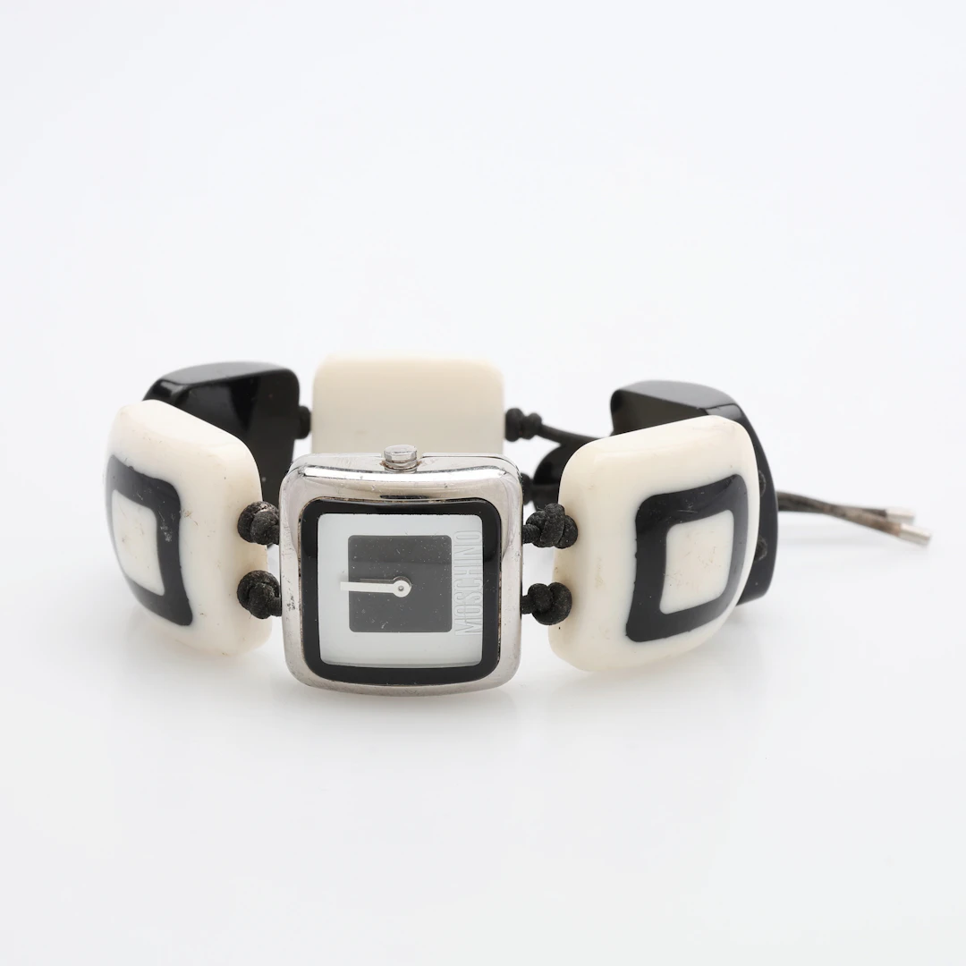 DAMARMBANDSUR, STÅL & POLYMERT MATERIAL, "I LOVE 70", QUARTZ, MOSCHINO