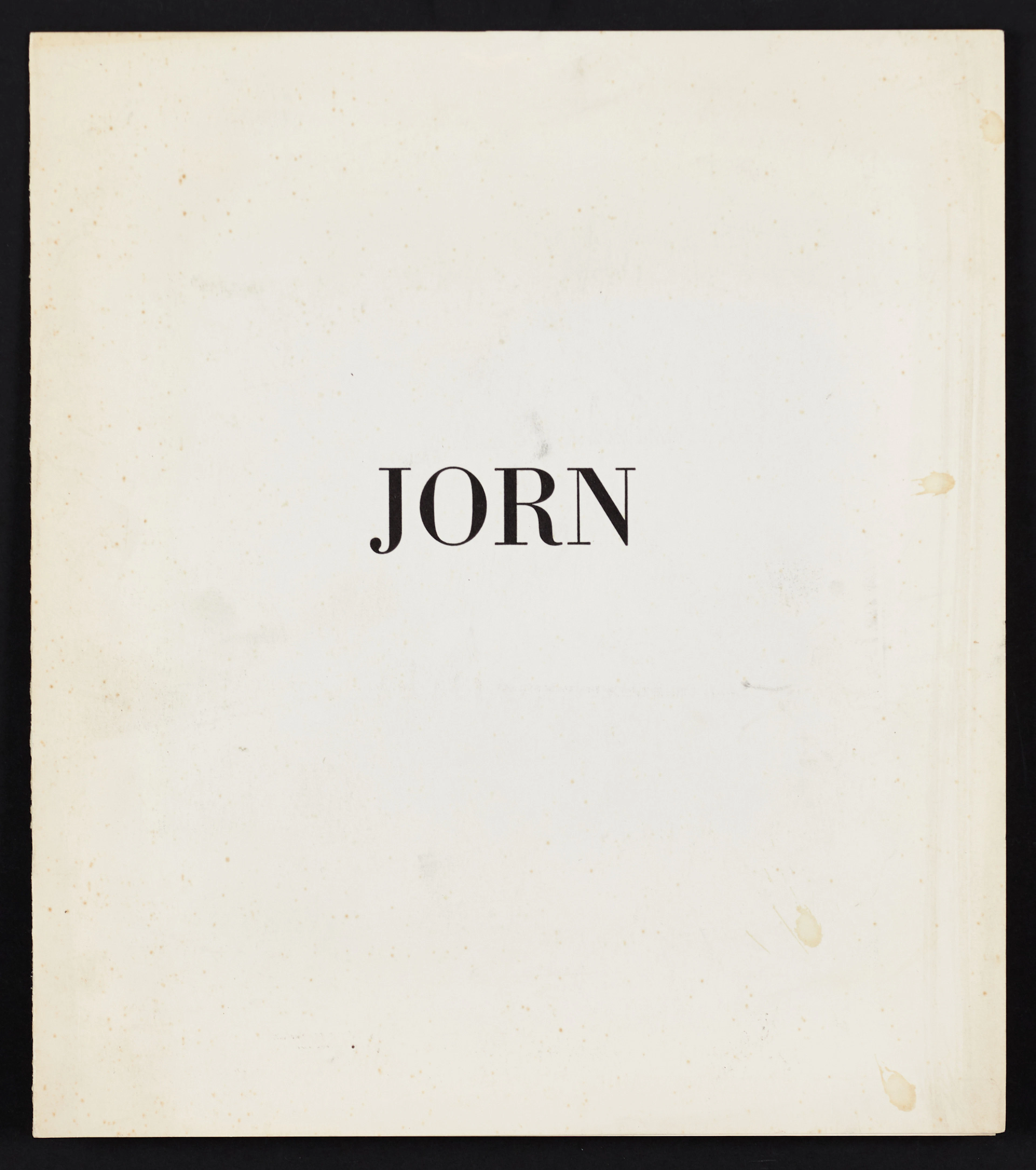 ASGER JORN, förteckning från utställning 1965, Galerie Burén Stockholm