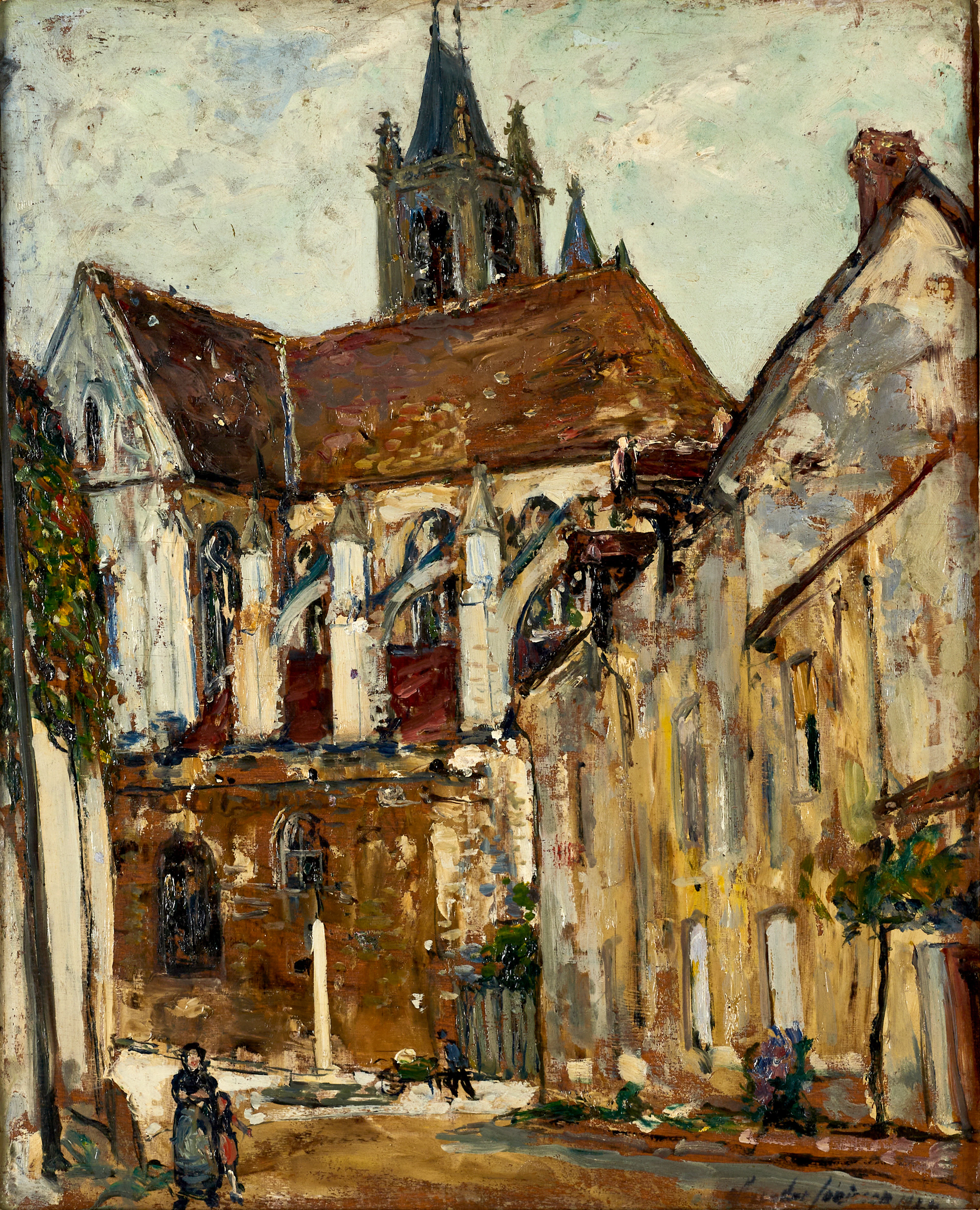 ALEXANDER JAMIESON (1873-1939), Stadsbild, signerad och daterad, olja på pannå.
