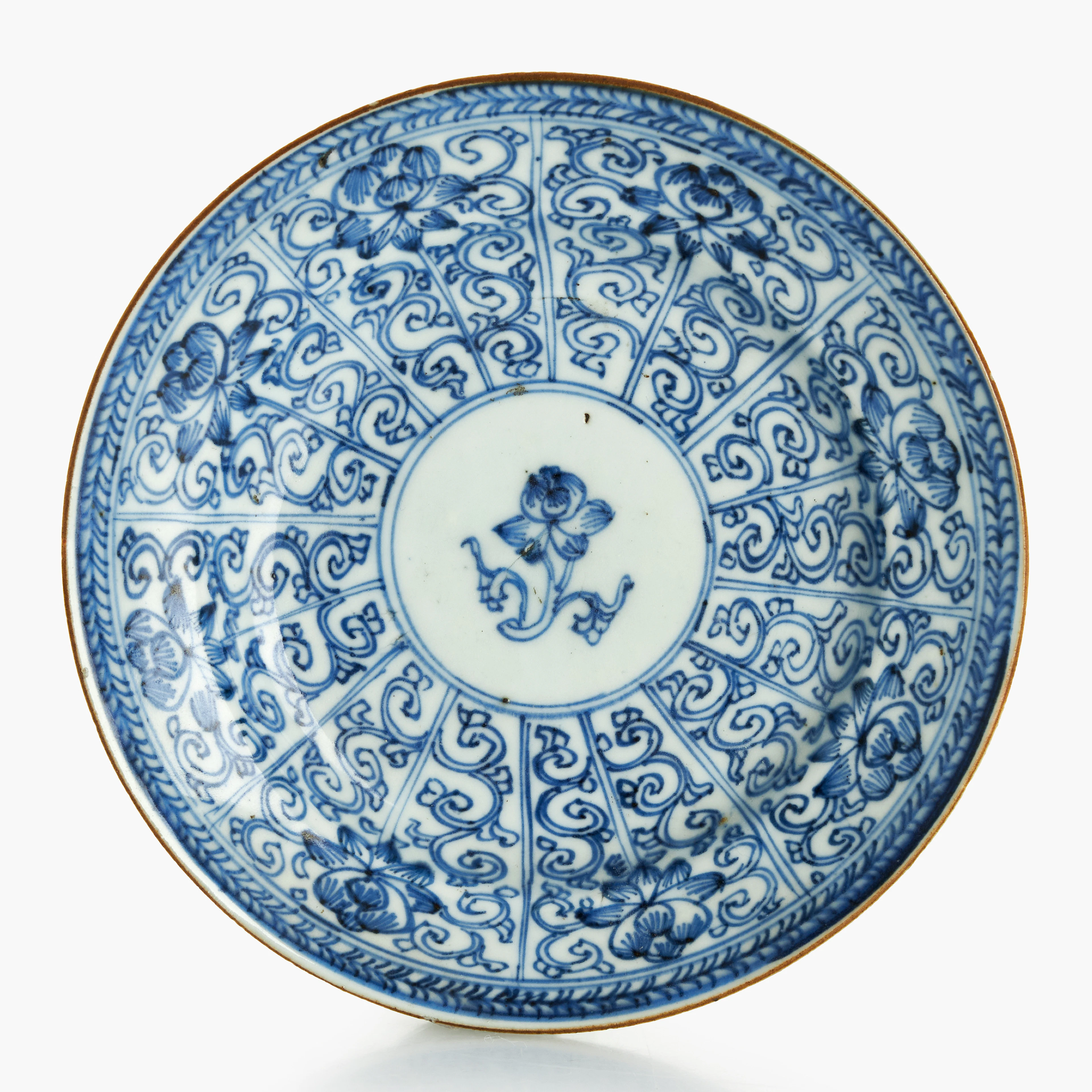 FAT, porslin, Kina, Kangxi (1661-1722), dekor i underglasyrblått.