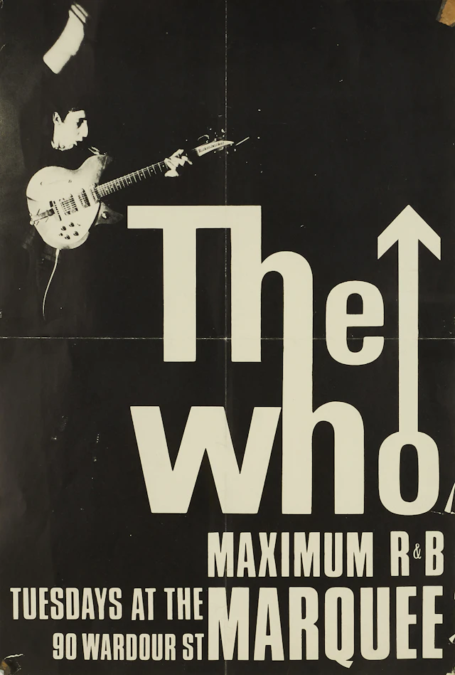 ORIGINAL AFFISCH/POSTER, "The Who - Marquee Club", 1960-tal.