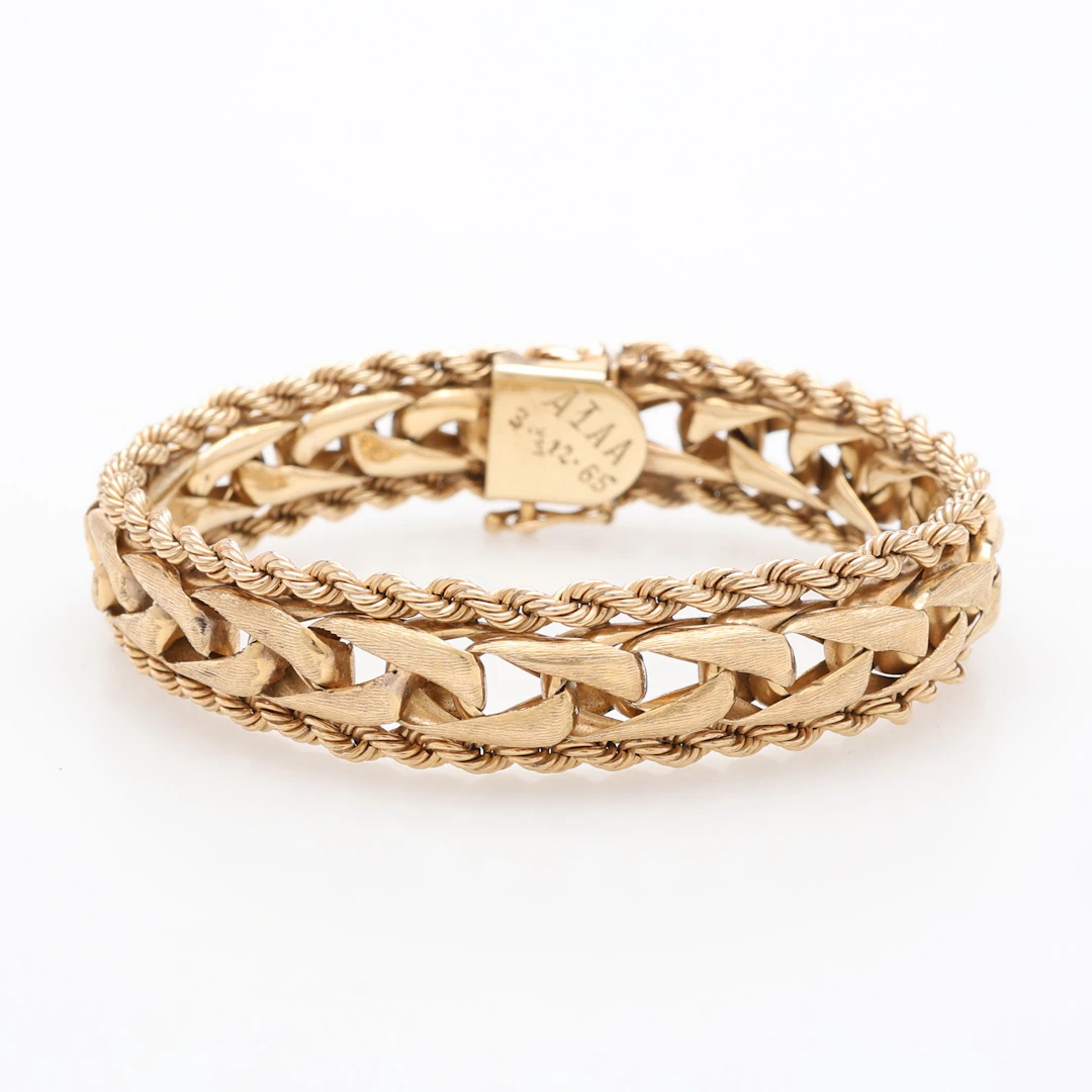 ARMBAND, 14K GULD, 34,3 GRAM.