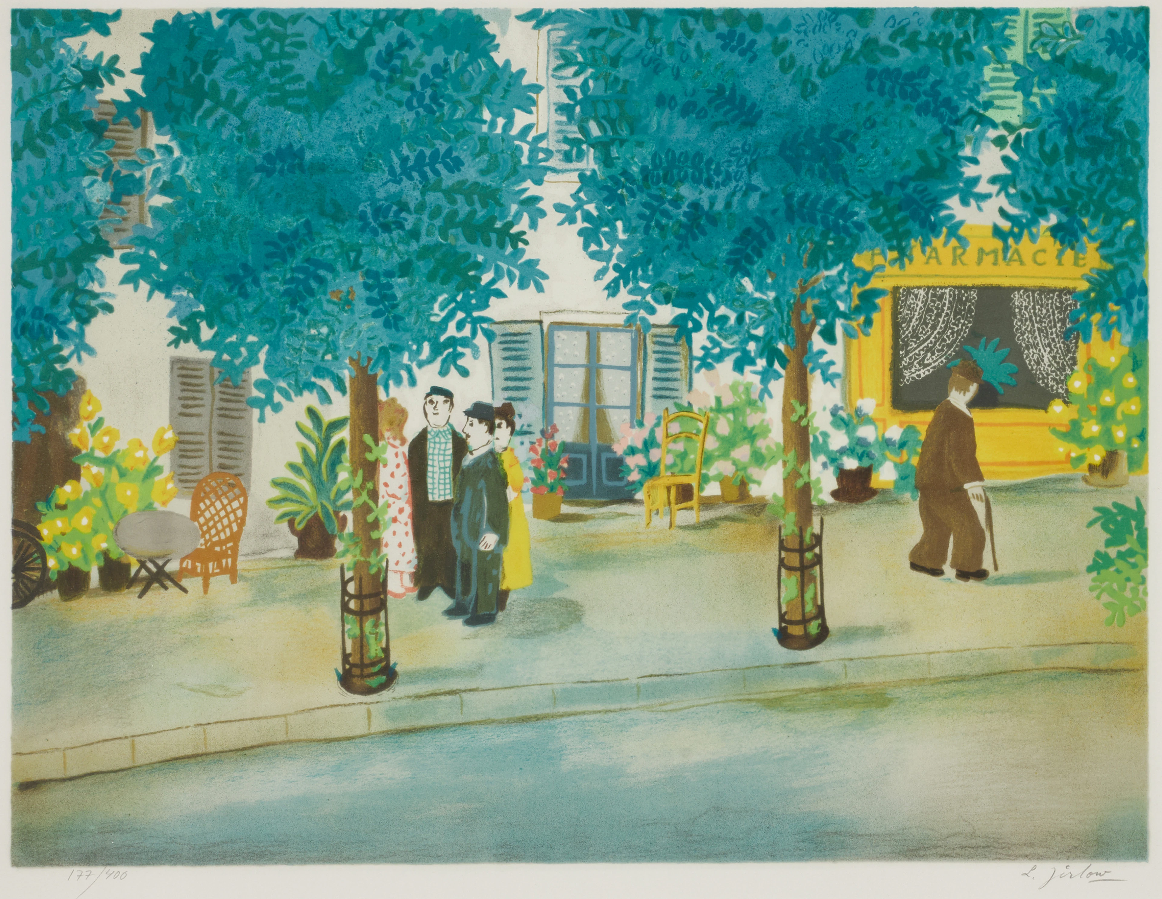 LENNART JIRLOW (1936-2020). Flanörer, 1988, signerad L. Jirlow, numrerad