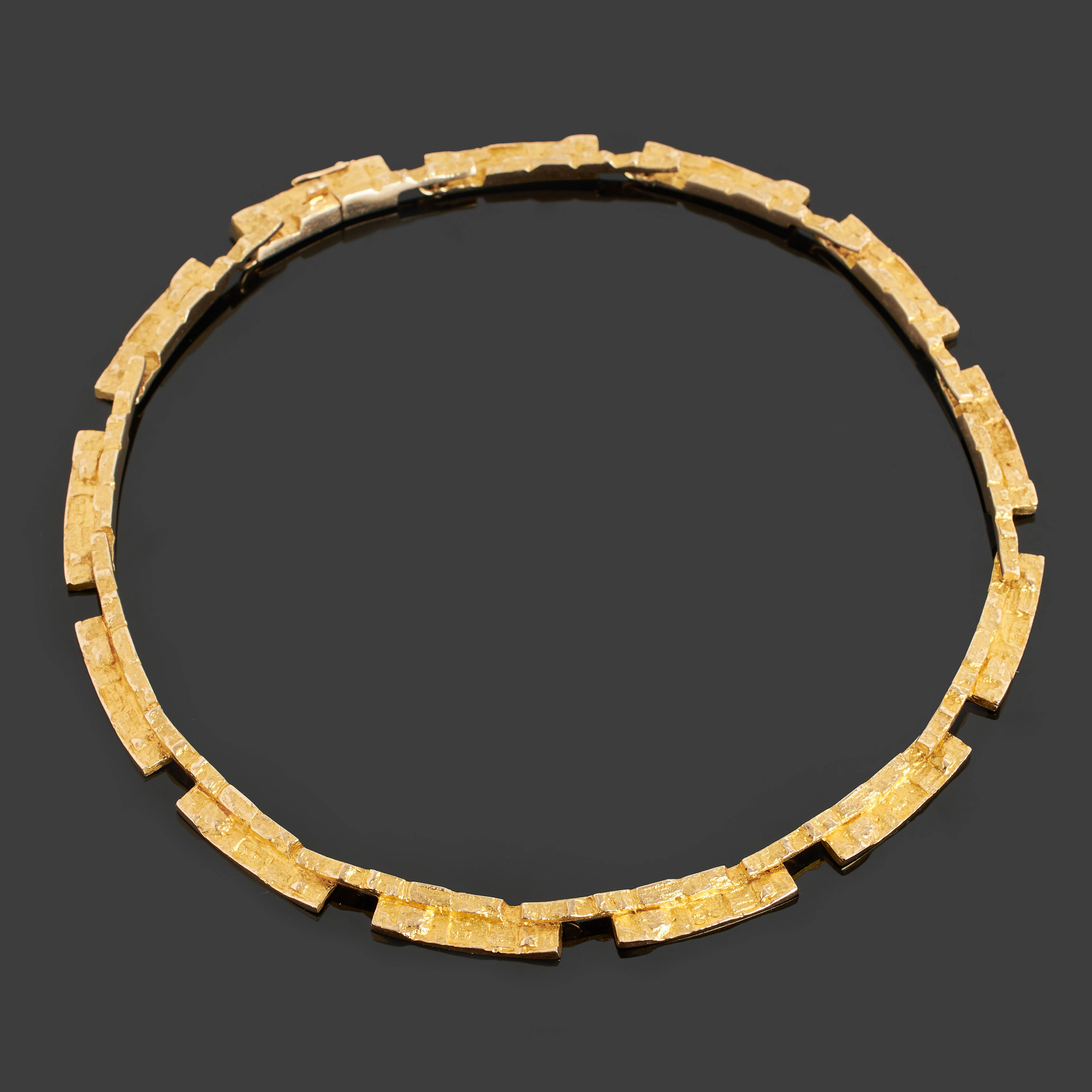 BJÖRN WECKSTRÖM. Collier, "Stor tundra", 14k guld, stämpelsignerad