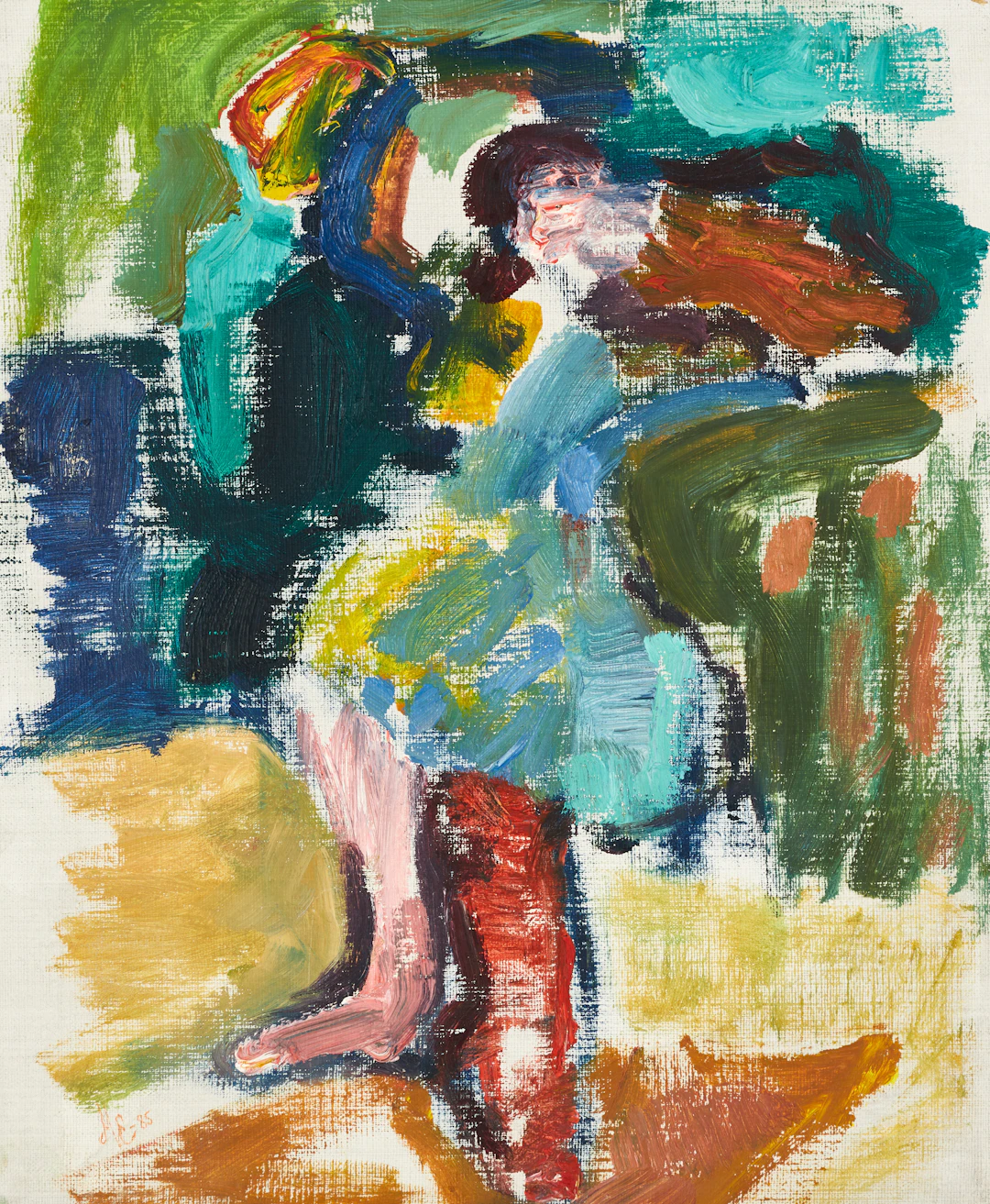 MAGDALENA ERIKSSON (1963-). Figurkomposition, monogramsignerad ME
