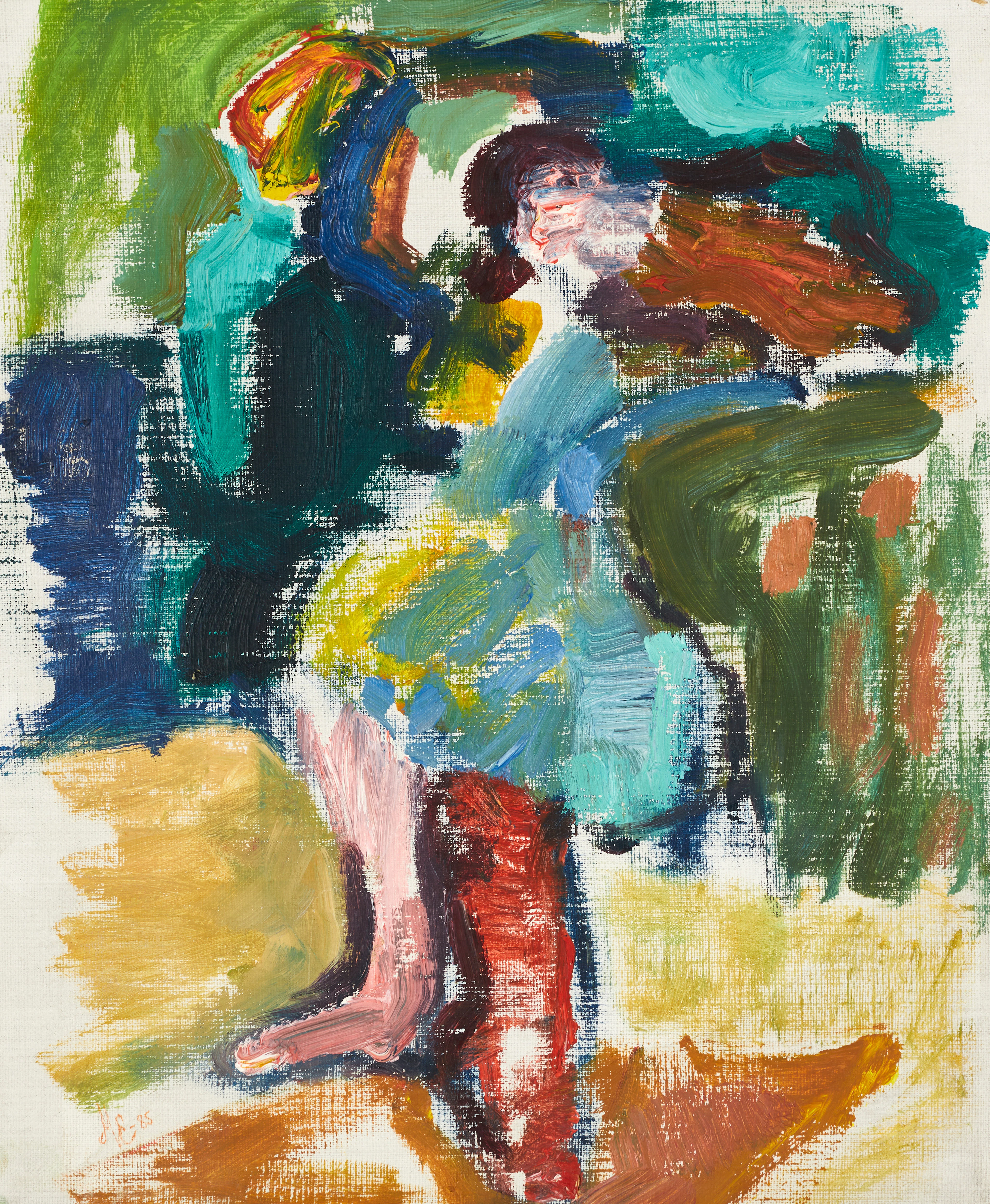 MAGDALENA ERIKSSON (1963-). Figurkomposition, monogramsignerad ME