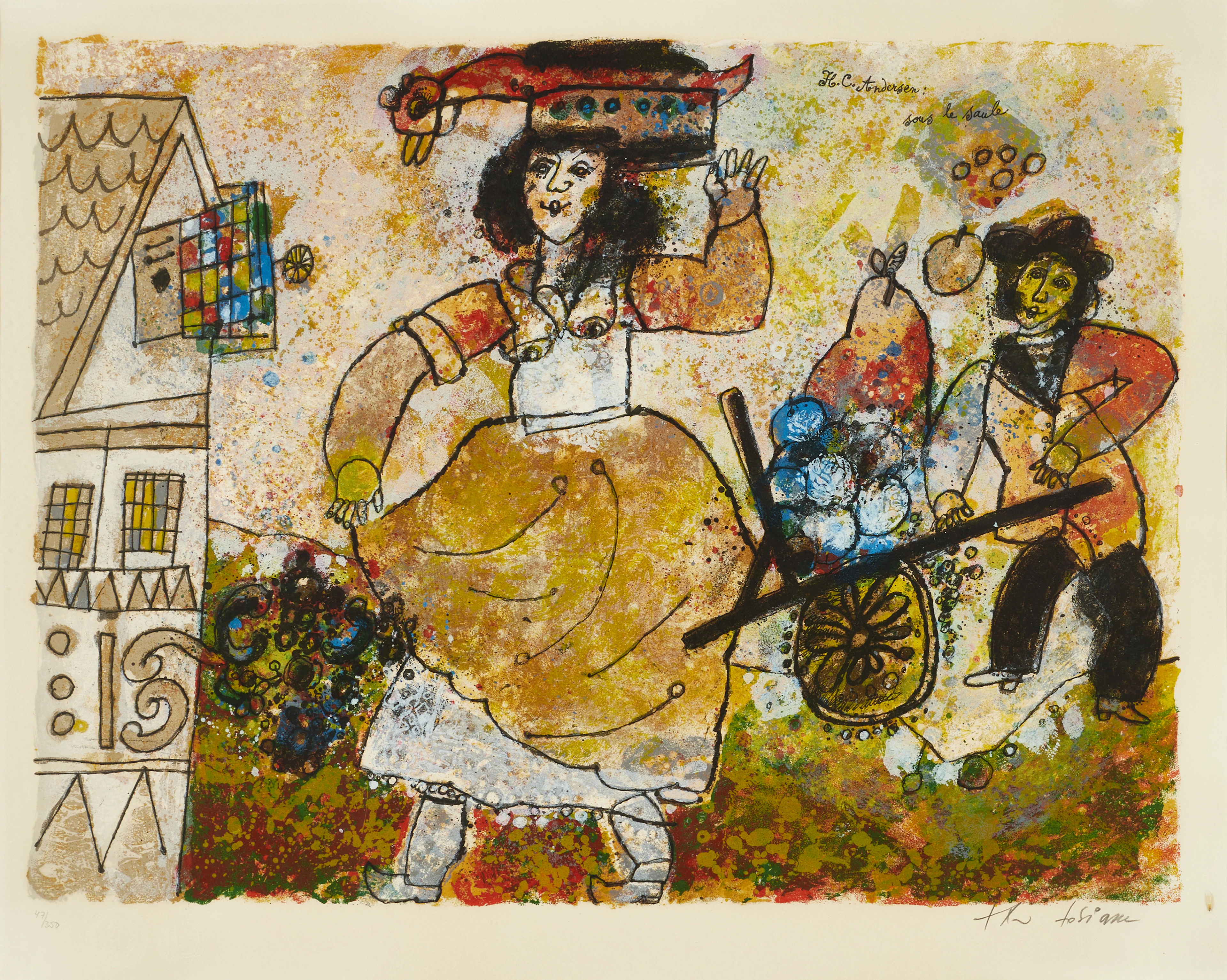 THEO TOBIASSE (FRANKRIKE, 1927-2012). "Sous le saule", signerad, numrerad