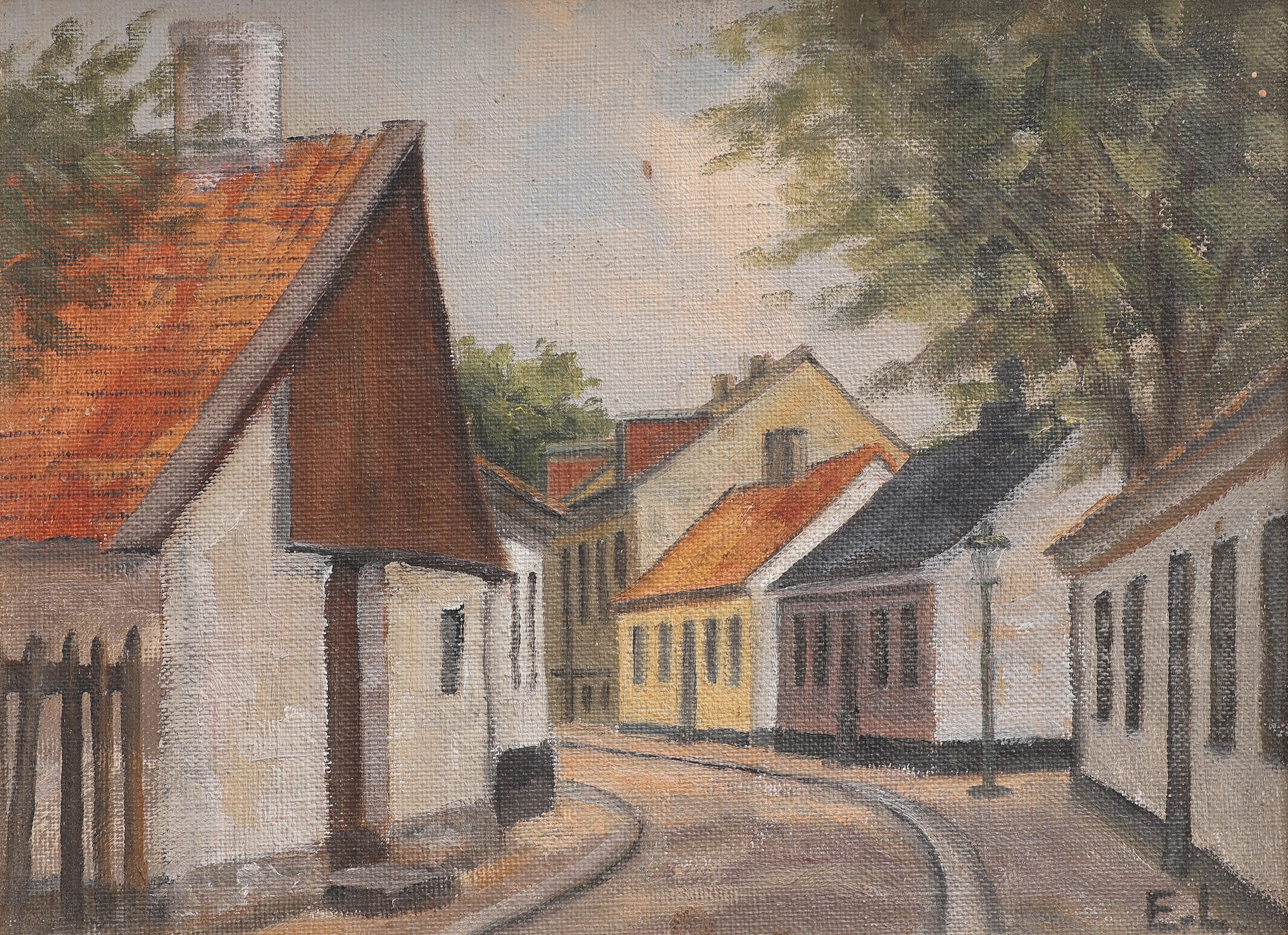 KARL ERIK LUNDBERG "LEDDE" 1926-1992. OLJA PÅ PANNÅ, ST MÅNSGATAN