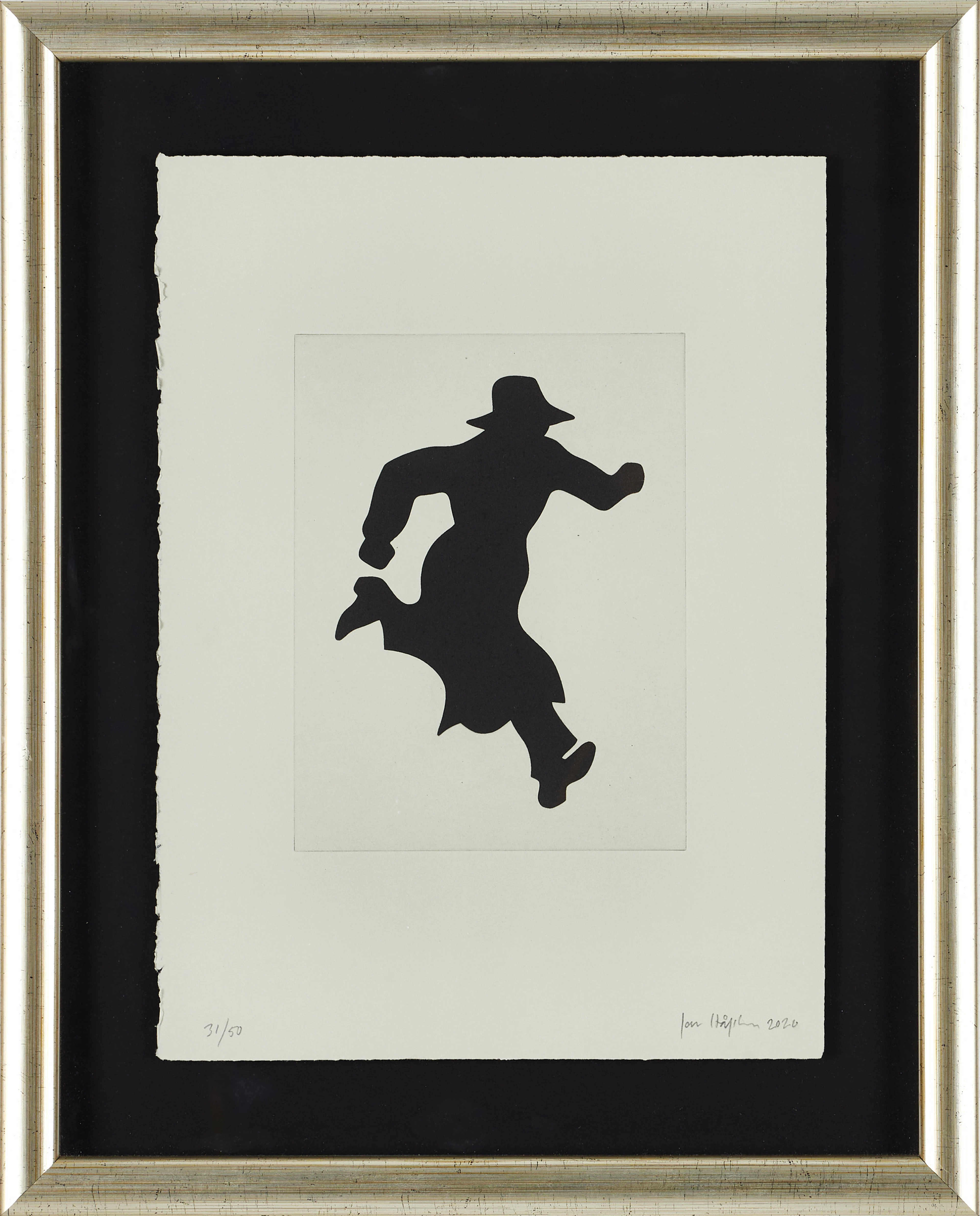 JAN HÅFSTRÖM (Sverige, född 1937), "Mr Walker (black)", signerad och