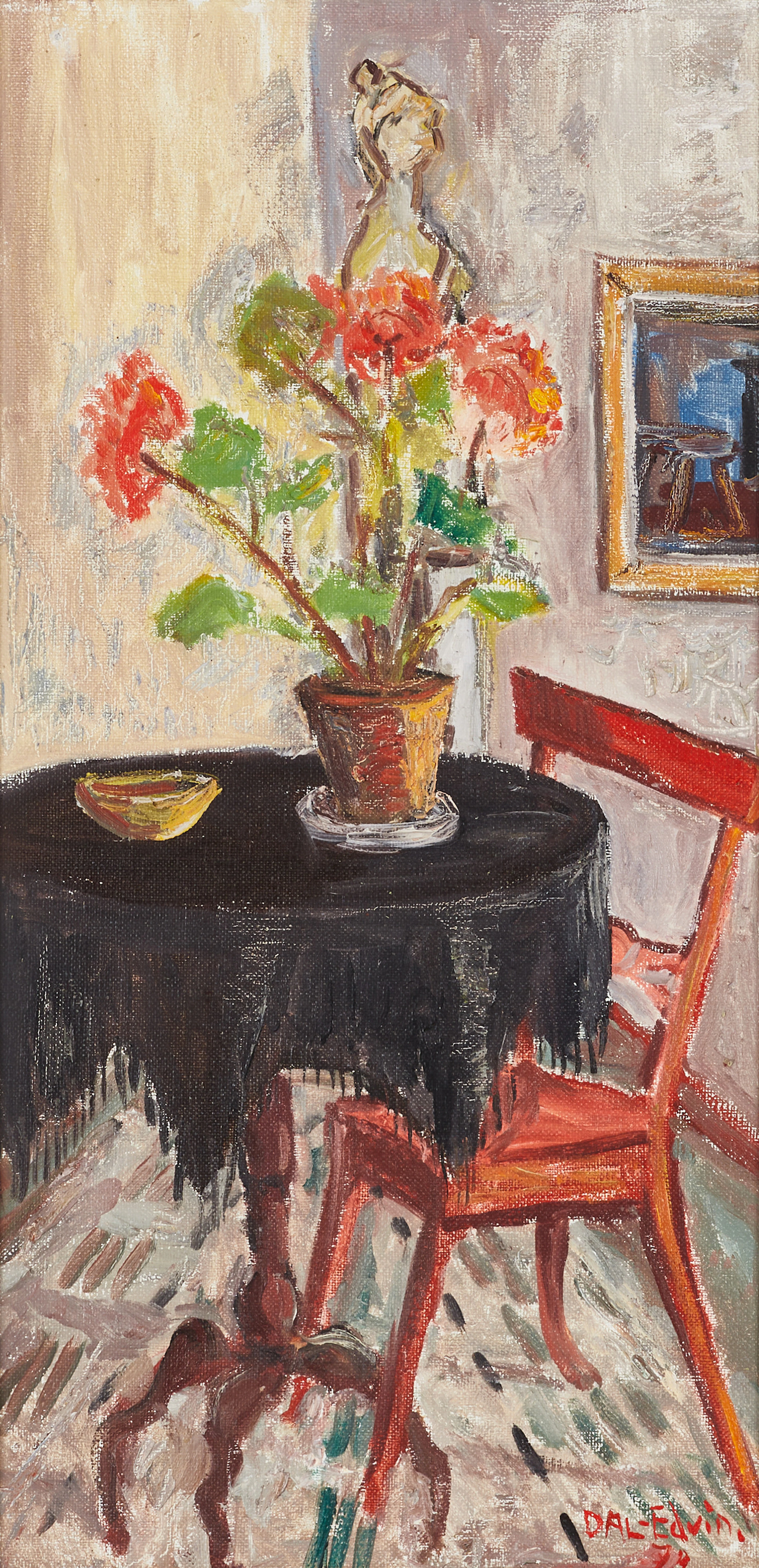 DAL-EDVIN NORBERG (Sverige, 1905-1995), Interiör, signerad och daterad
