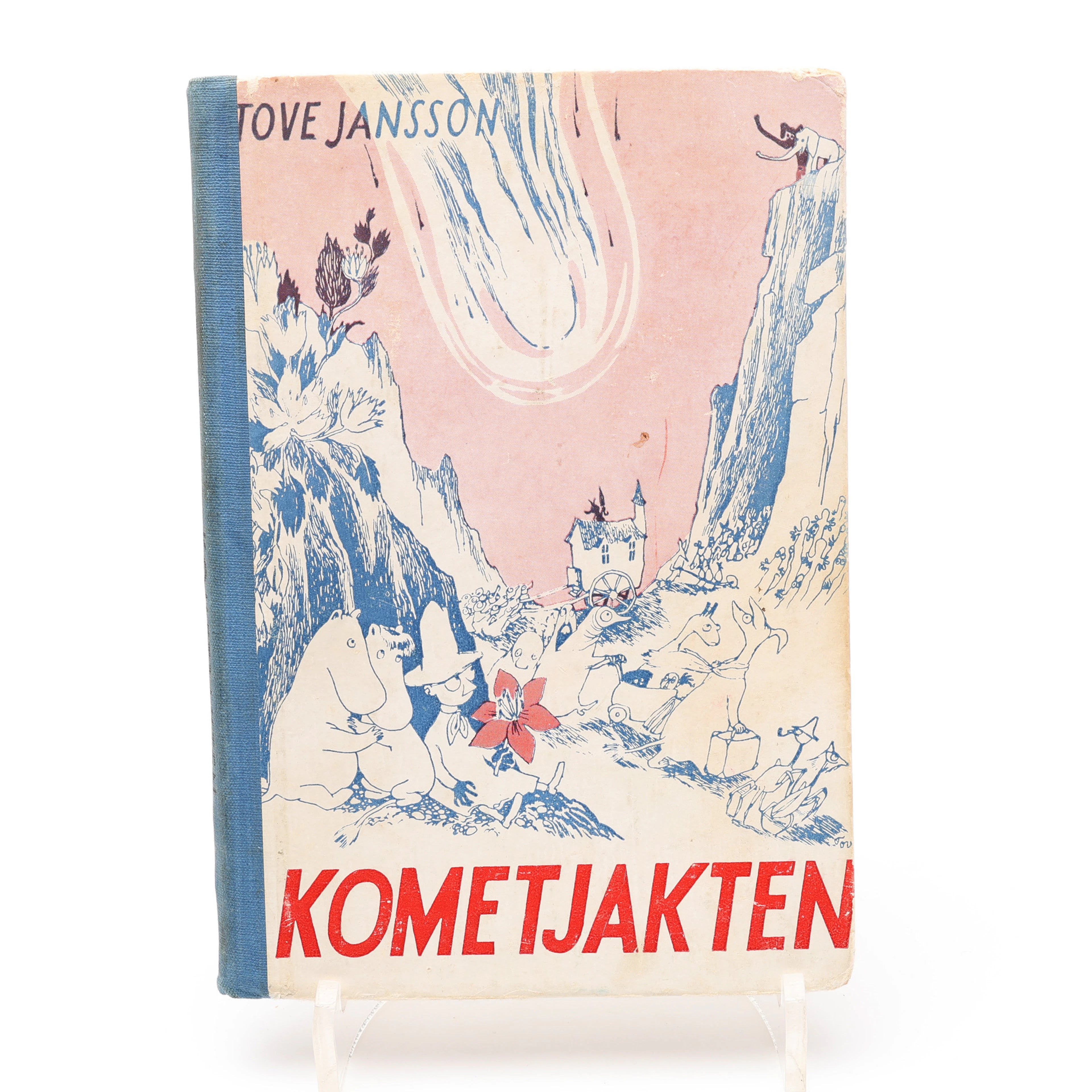 MUMINTROLLEN. TOVE JANSSONS KOMETJAKTEN I FÖRSTA SVENSKA UPPLAGAN 1947.