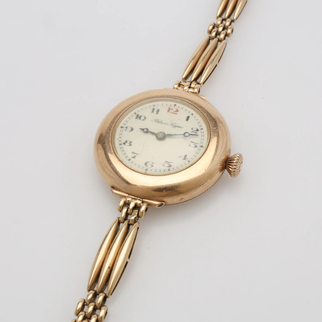 ARMBANDSUR & ARMBAND AV 14K GULD, PAVEL BUHRE, MANUELLT UPPDRAG, ANKARGÅNG