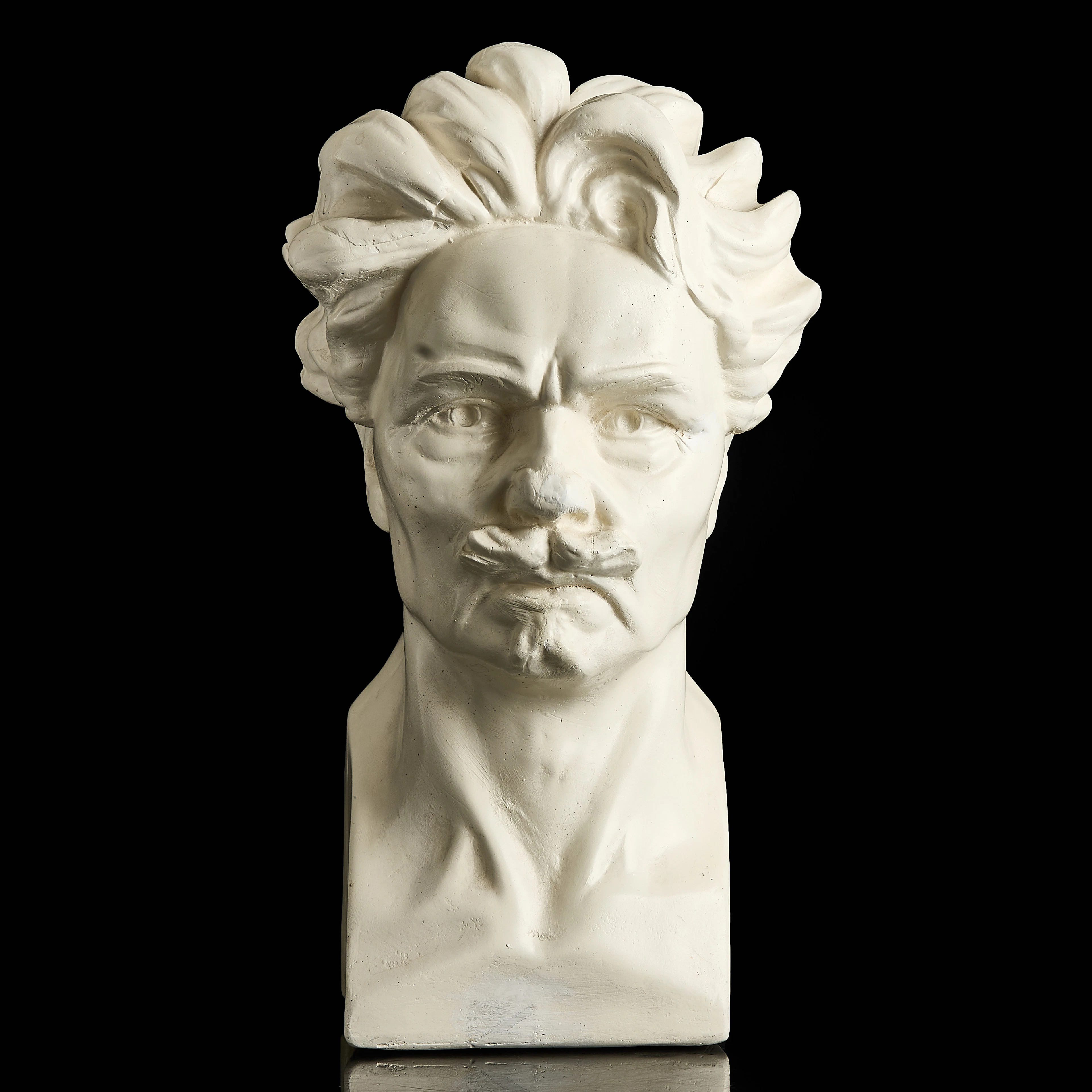 CARL ELDH (1873-1954). EFTER. AUGUST STRINDBERG, porträttbyst, bemålad gips.
