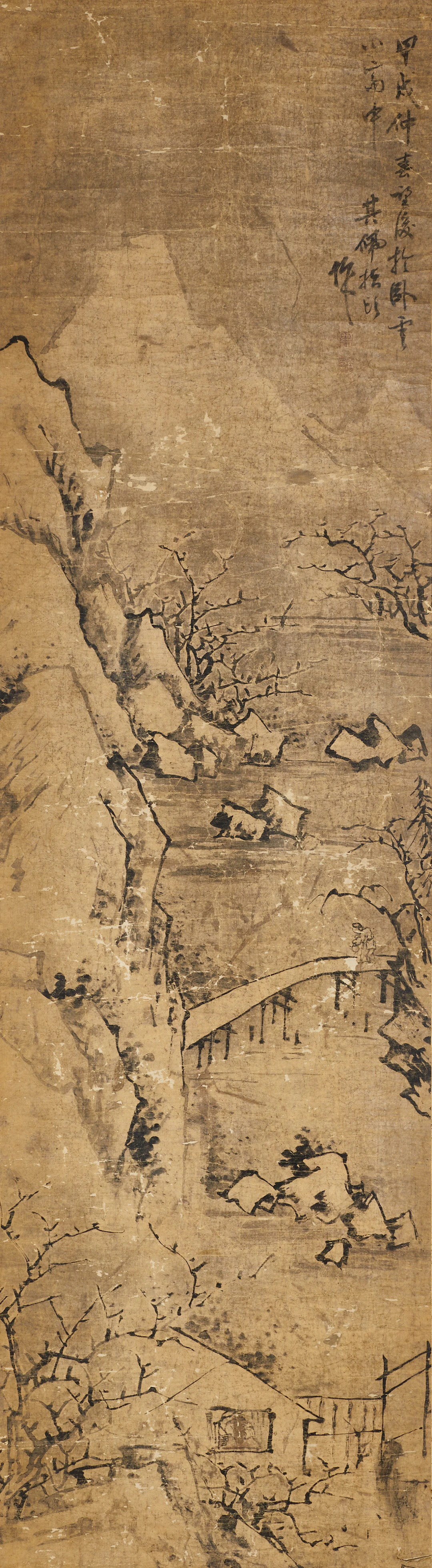 OIDENTIFIERAD KONSTNÄR, Japan, kakemono, landskapsmålning (sansuiga)
