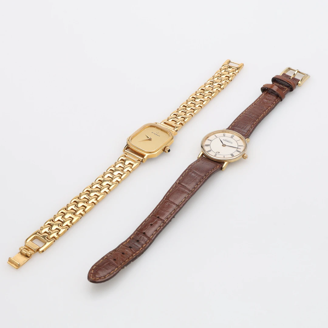 DAMARMBANDSUR, 2 ST, STÅL, ETERNA & MICHEL HERBELIN, QUARTZ.