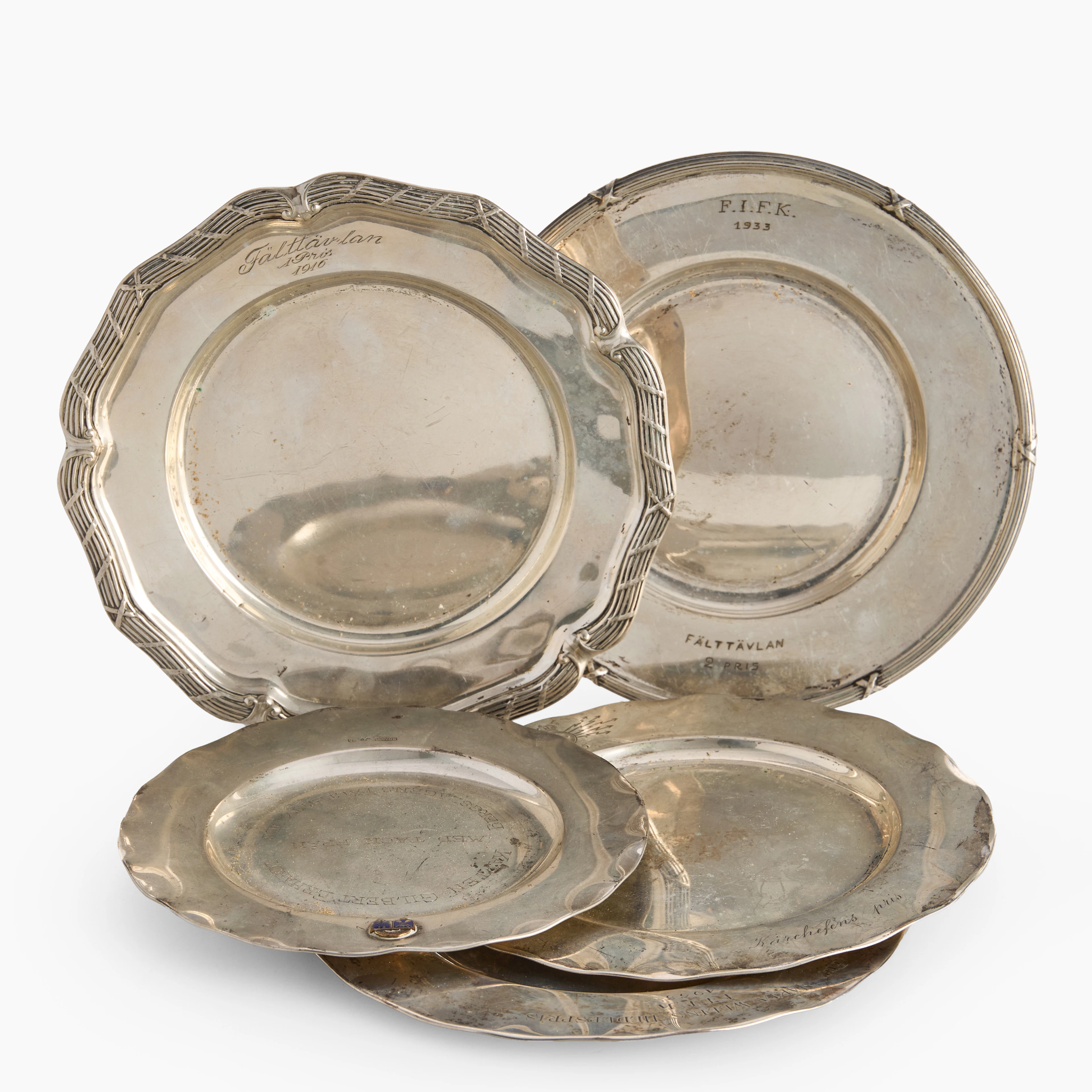 SILVERFAT, 5 st, bl.a. MGAB, CGH, K. Andersson, olika årtal under