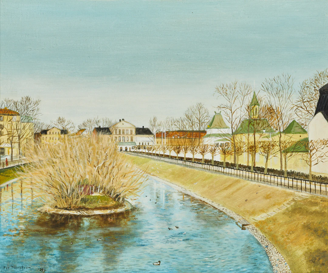 PER TÄRNSTRÖM (SVERIGE, 1938–2022). Svandammen - Uppsala, signerad