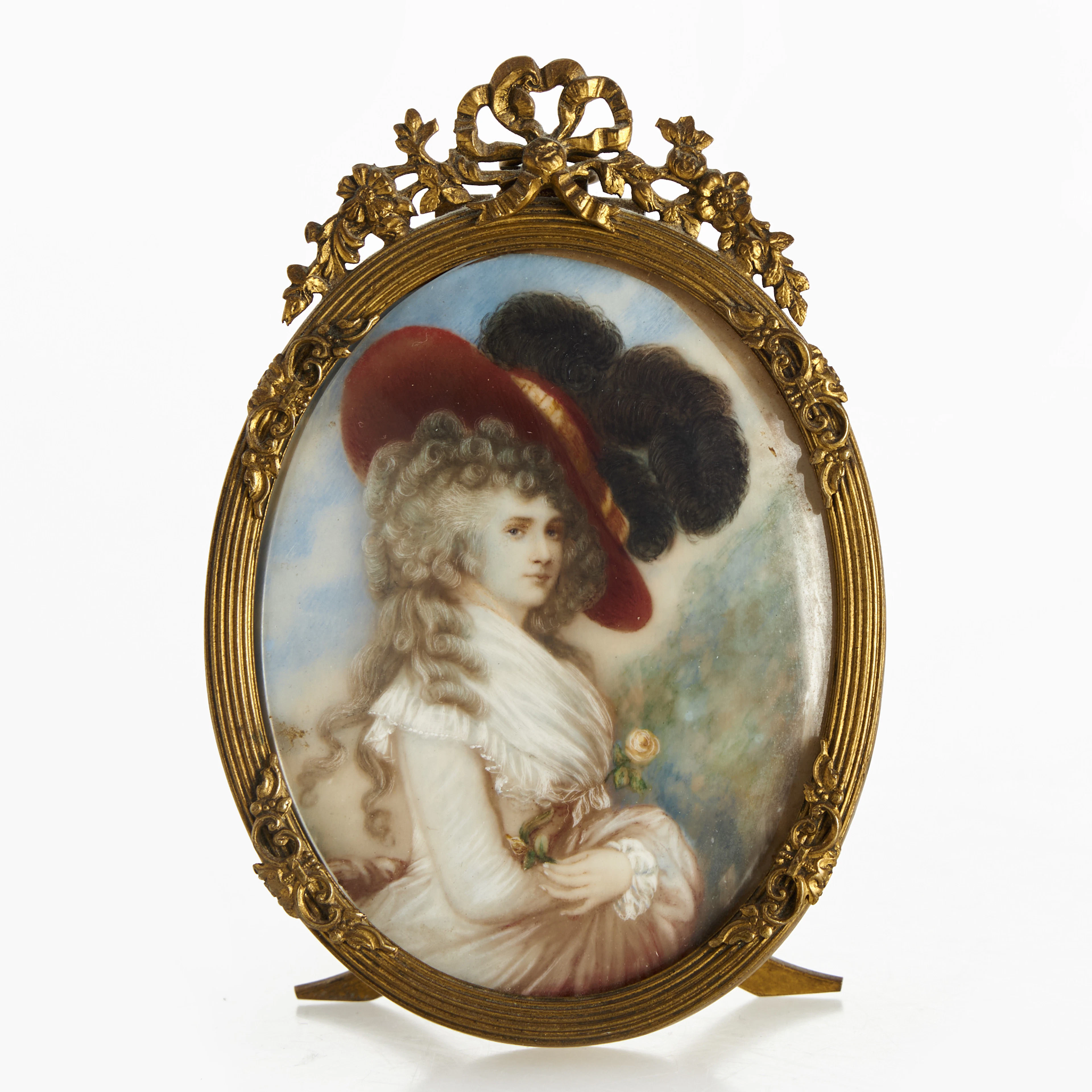 MINIATYRMÅLNING Porträtt av Georgiana Cavendish (1757–1806) efter
