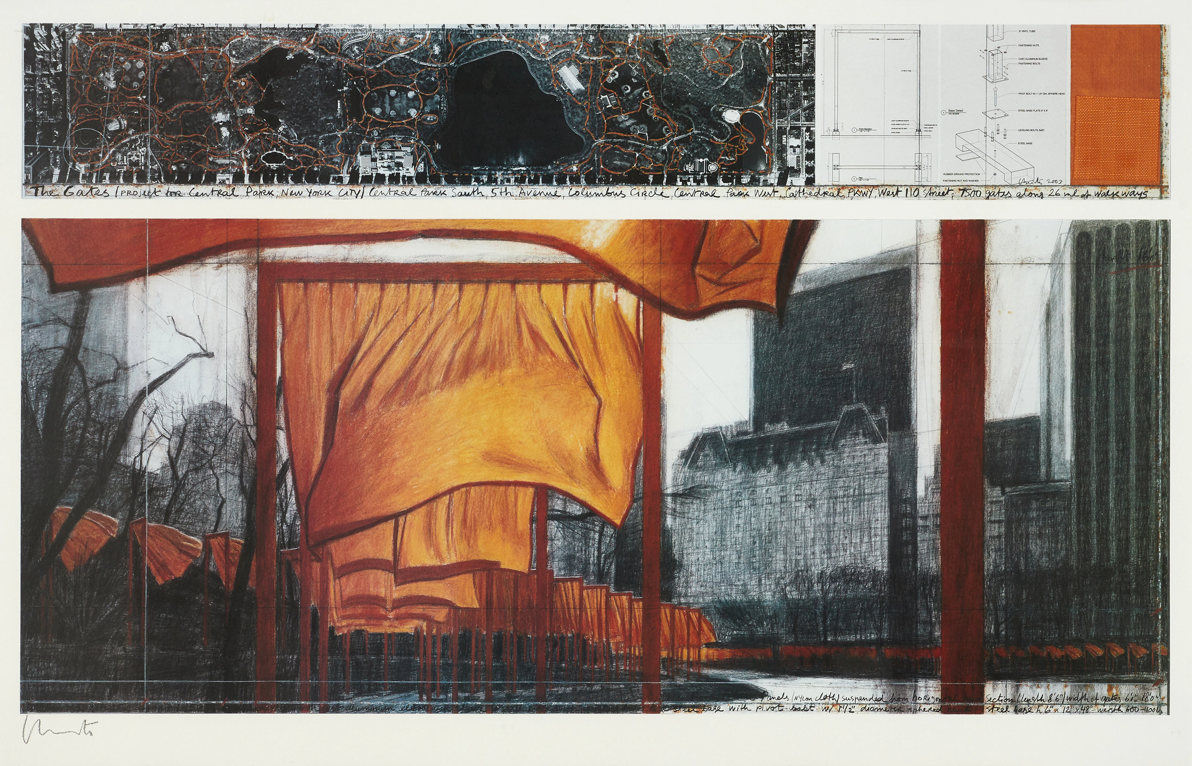 CHRISTO & JEANNE-CLAUDE. "The Gates (Project for Central Park, New