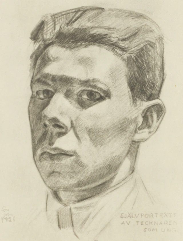 VÄRMLÄNDSKA KONSTNÄRER, (6) "Självporträtt", Ture Ander (1881-1959)