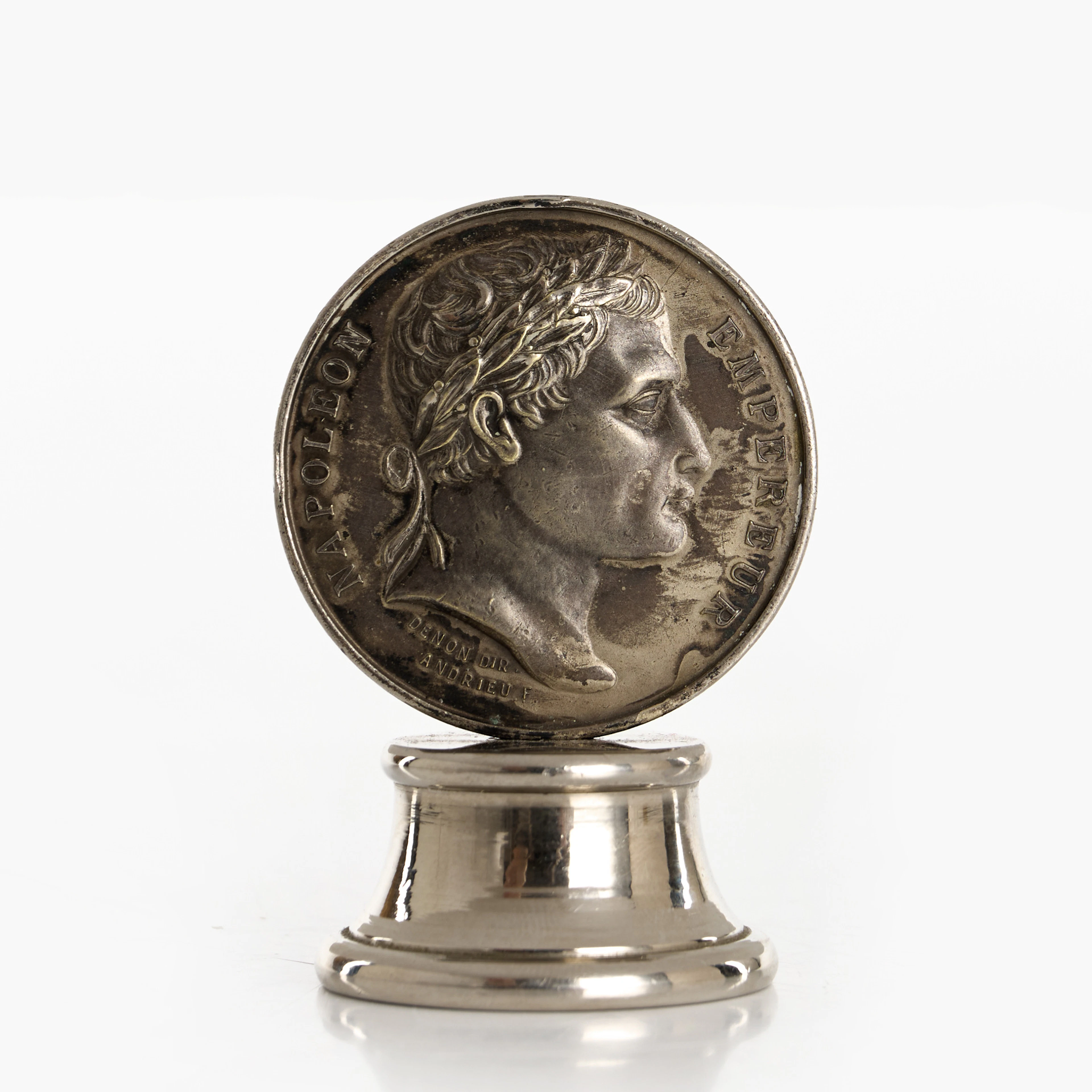 SIGILLSTAMP, med kröningsmedalj föreställande Napoleon - kung av Italien
