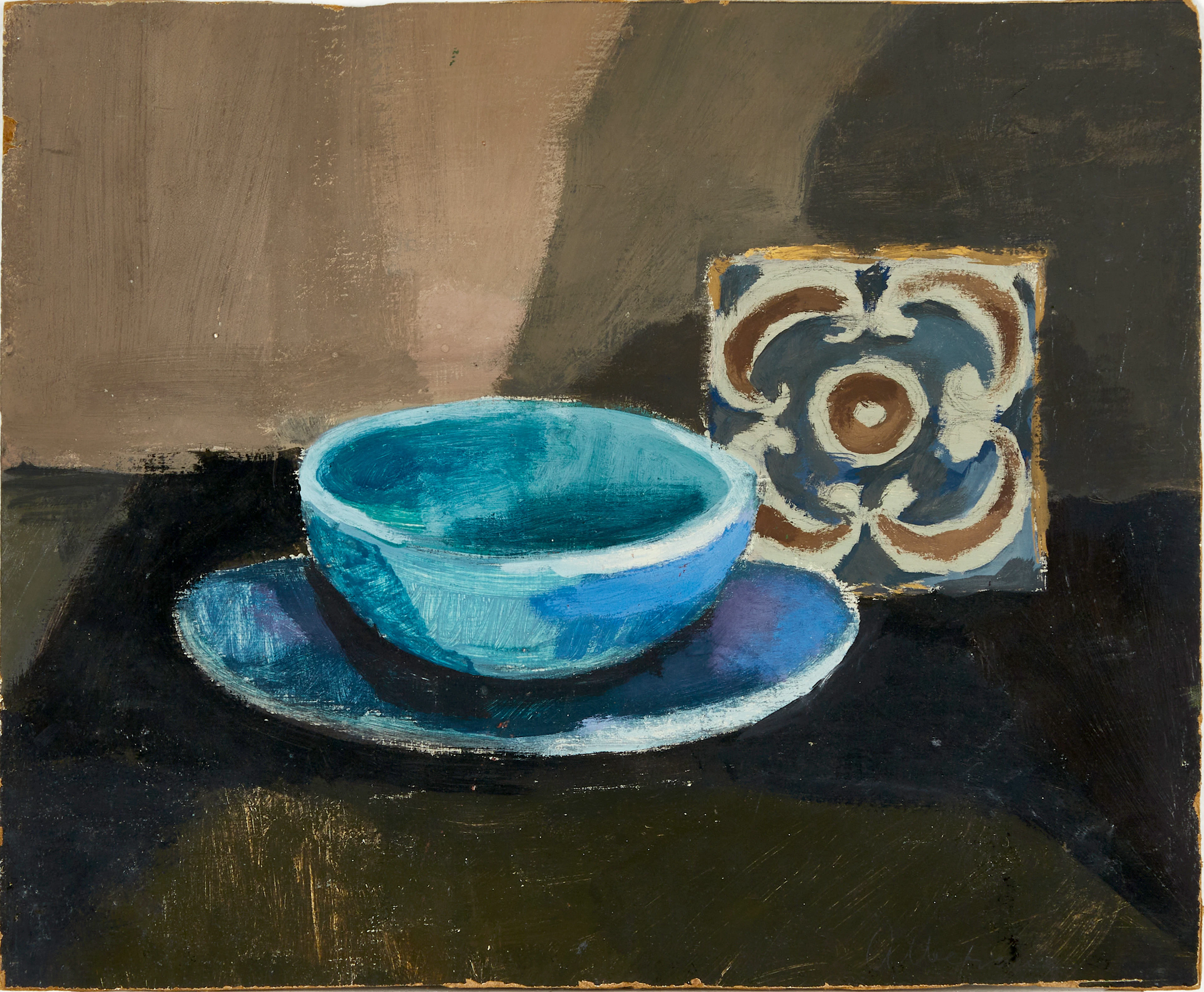 OLLE ALBERIUS (Jönköping 1926-1993 Orrefors), Stilleben med kopp och