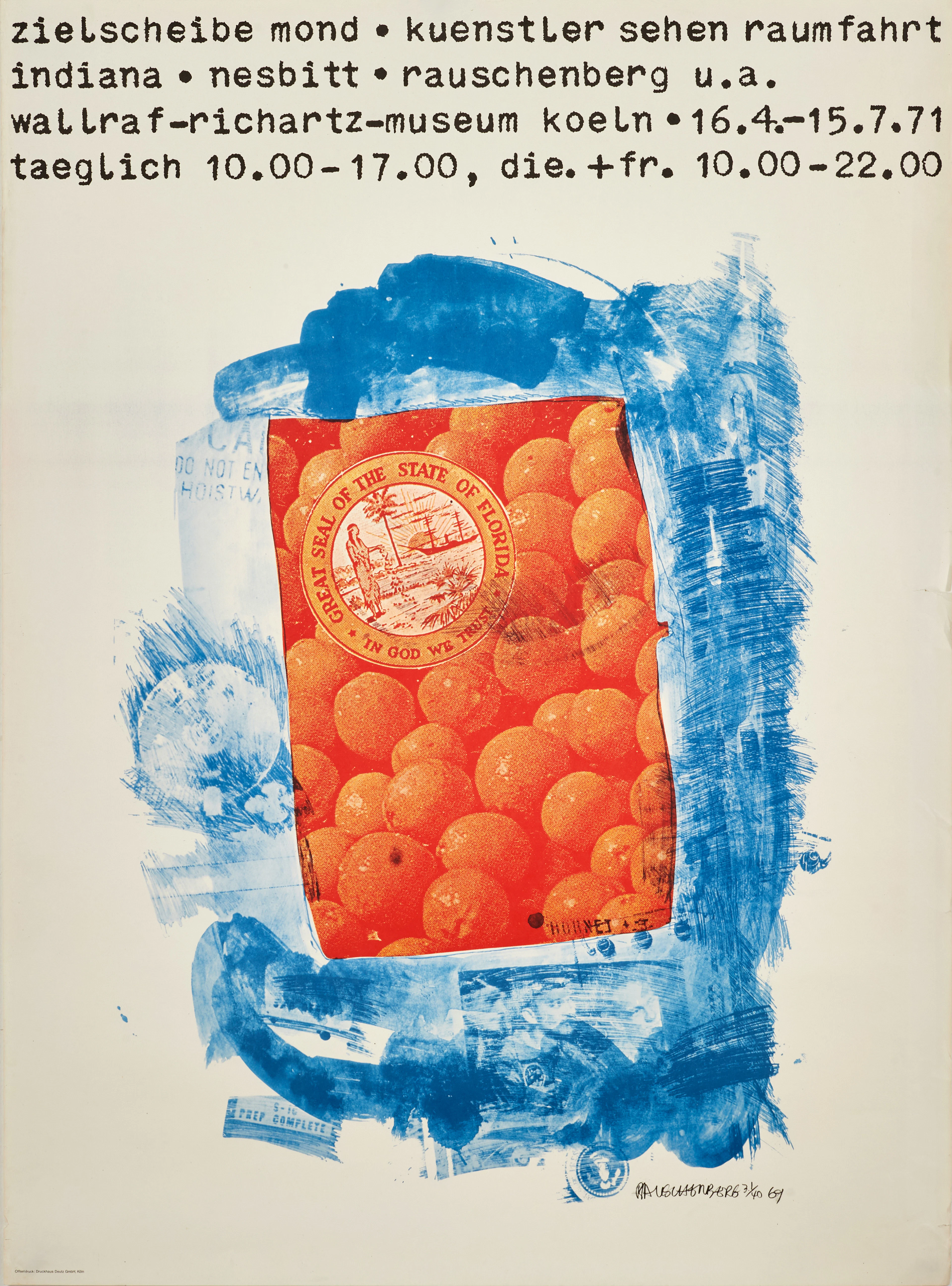 ROBERT RAUSCHENBERG. Utställningsaffisch, "Great seal of the State
