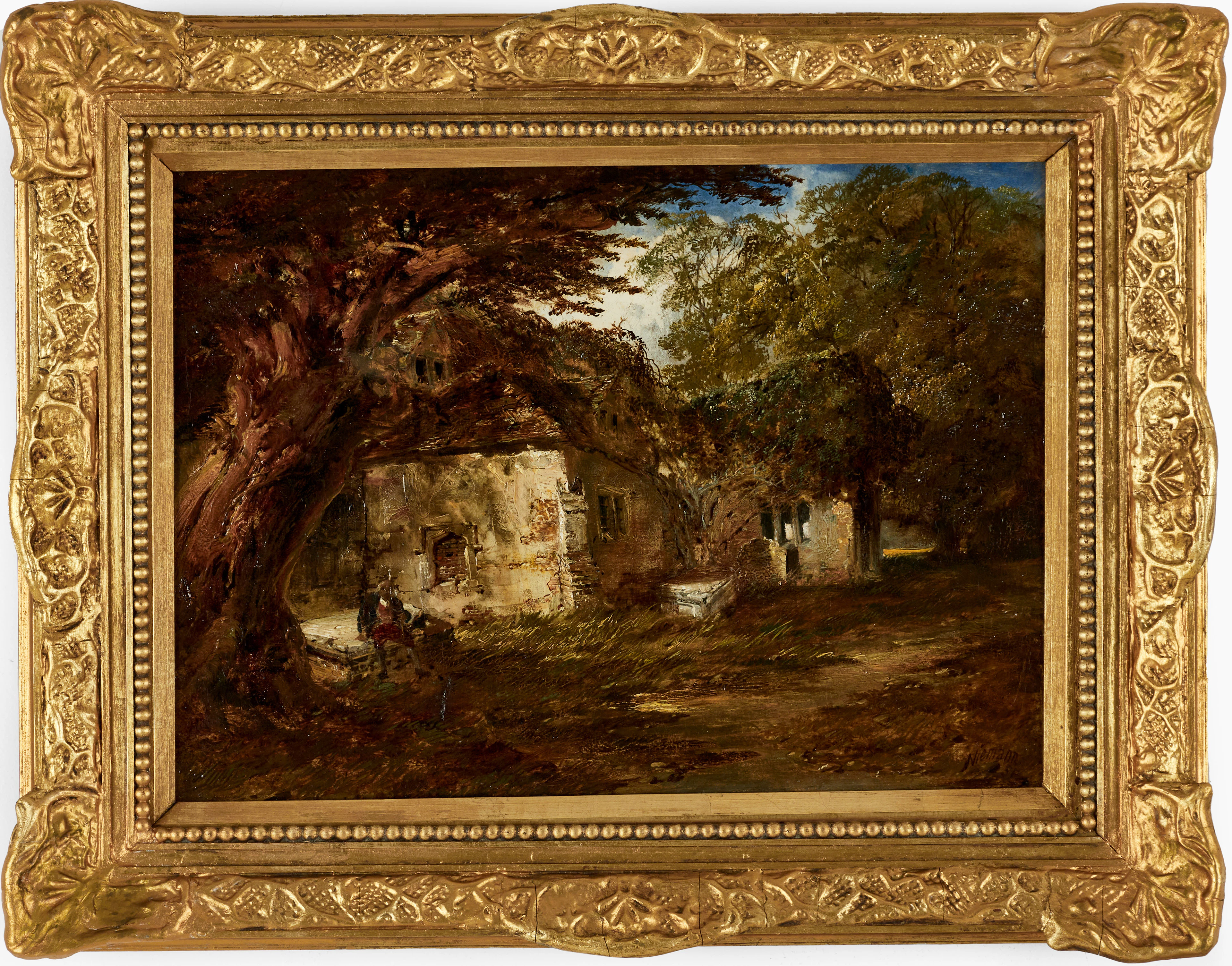 EDMUND JOHN NIEMANN (England, 1813-1876), "Part of Chingford church