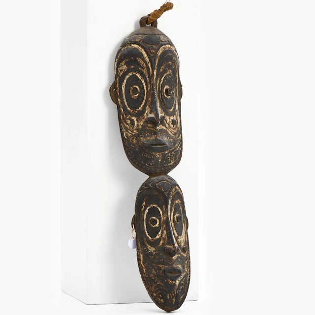 VÄGGMASK, nedre Sepik, Papua Nya Guinea, 1900-talets senare del.