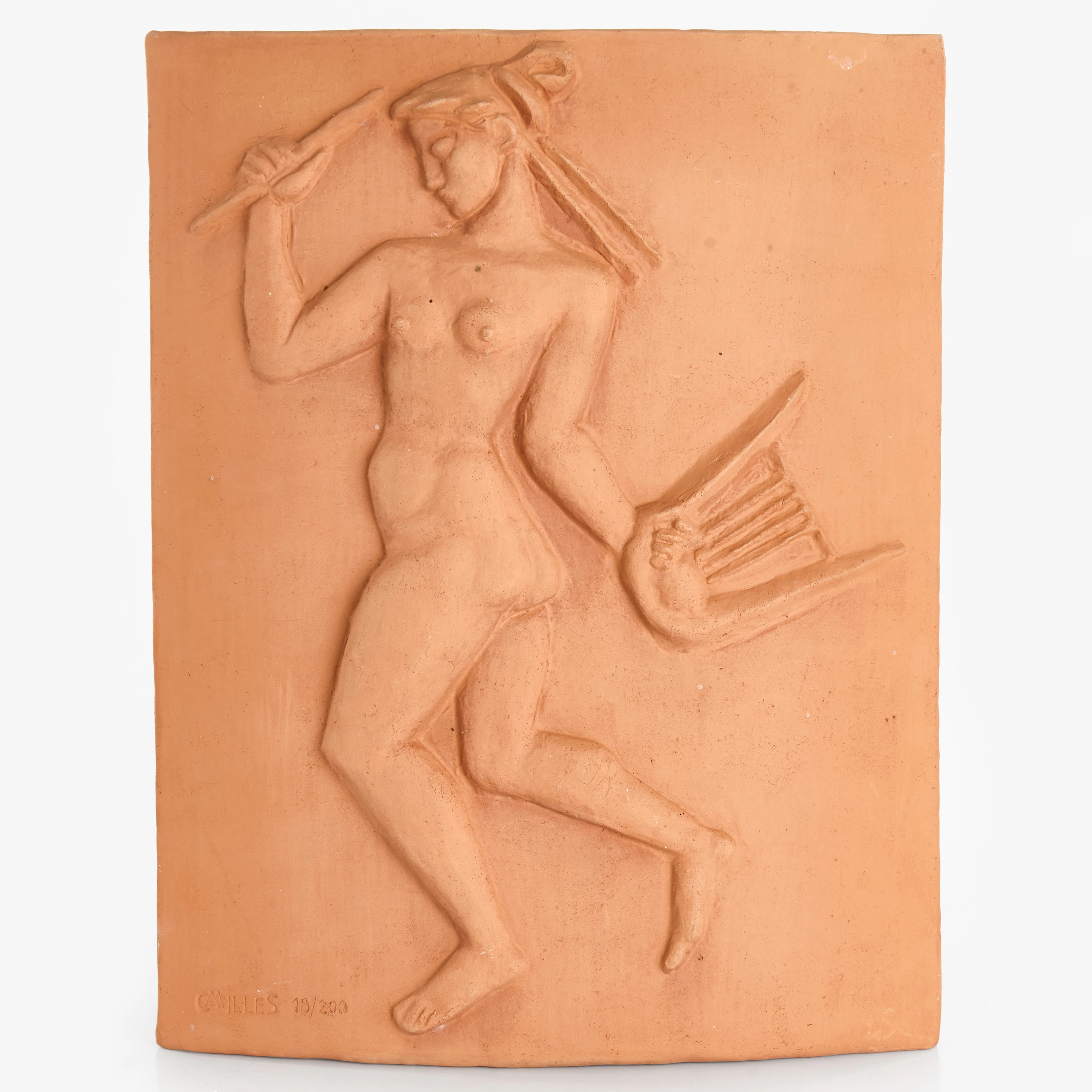 CARL MILLES (1875–1955). EFTER. Relief, terrakotta, märkt med signatur
