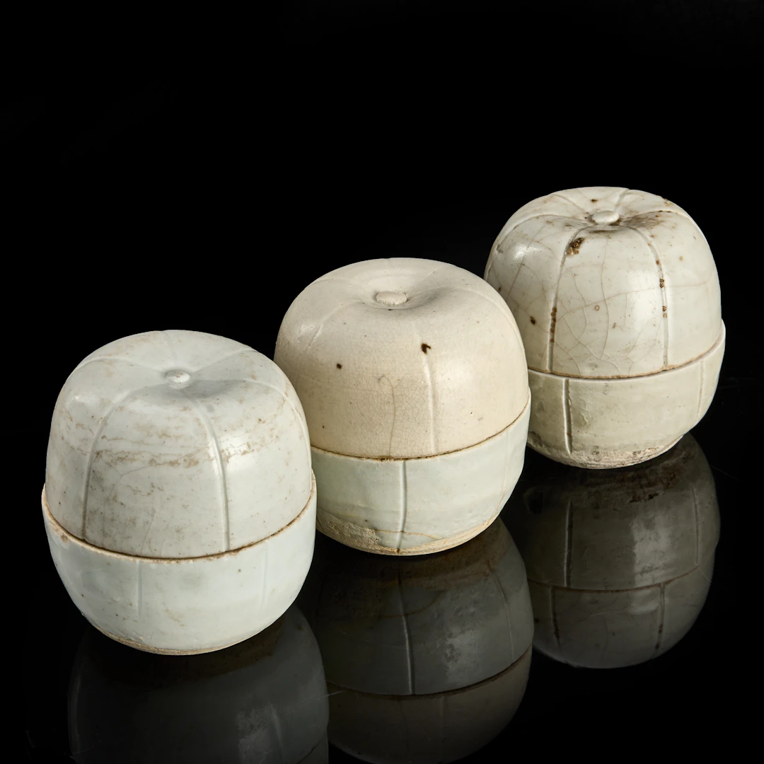 ASKAR med LOCK (3), Qingbai, melonformade, Songdynastin (960-1279).