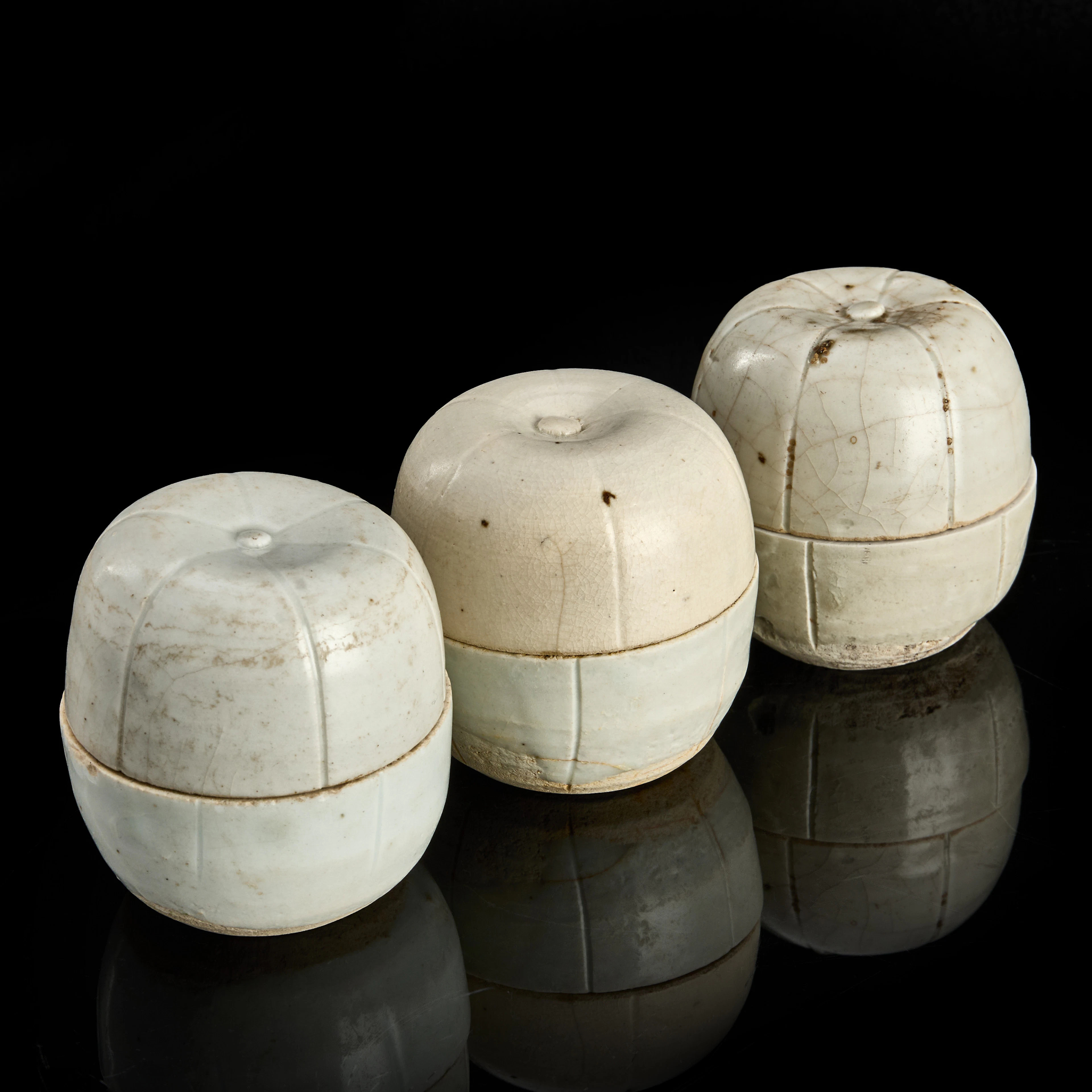 ASKAR med LOCK (3), Qingbai, melonformade, Songdynastin (960-1279).