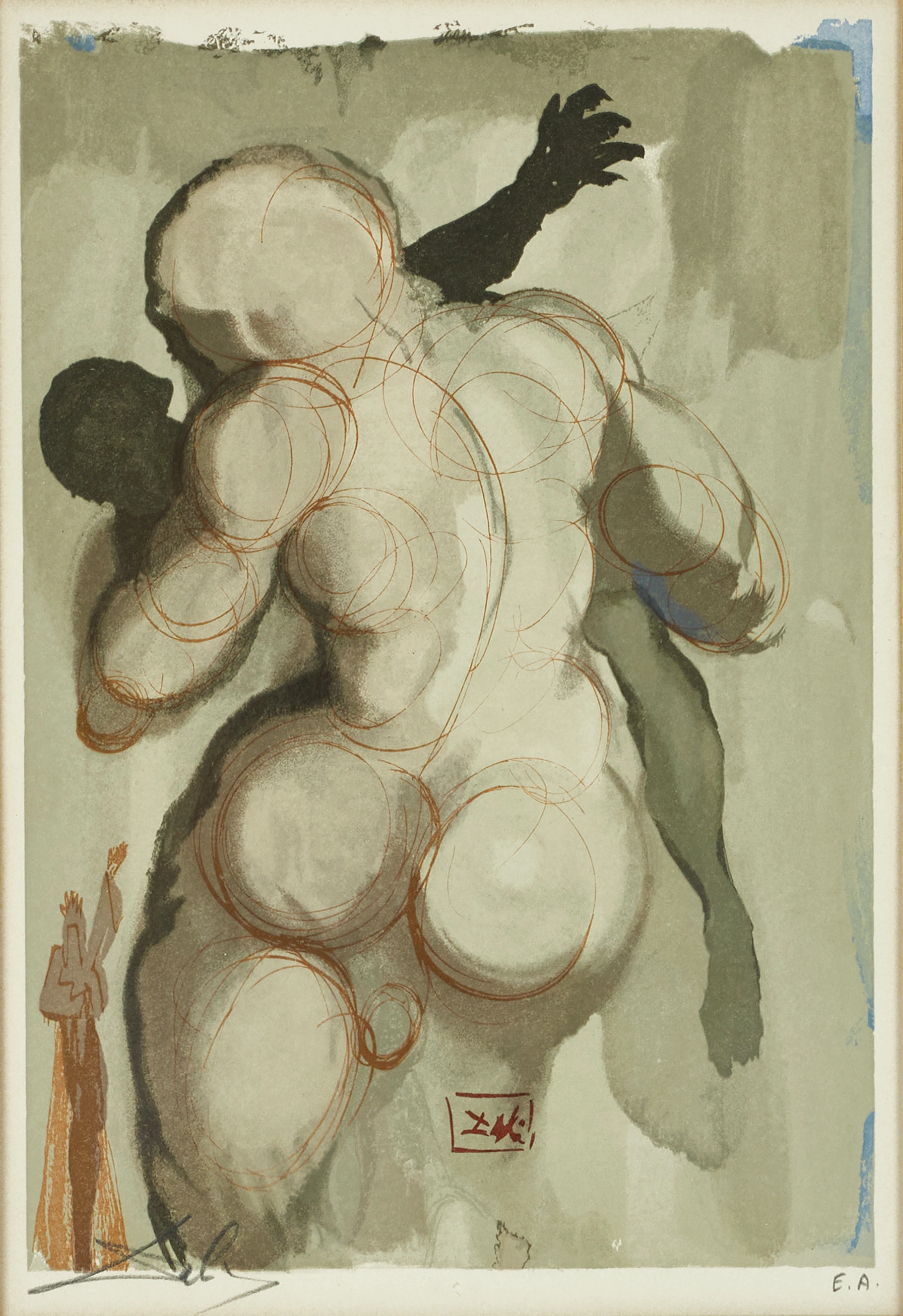 SALVADOR DALÍ. EFTER. "Purgatorio – Canto 6", ur Den gudomliga komedin