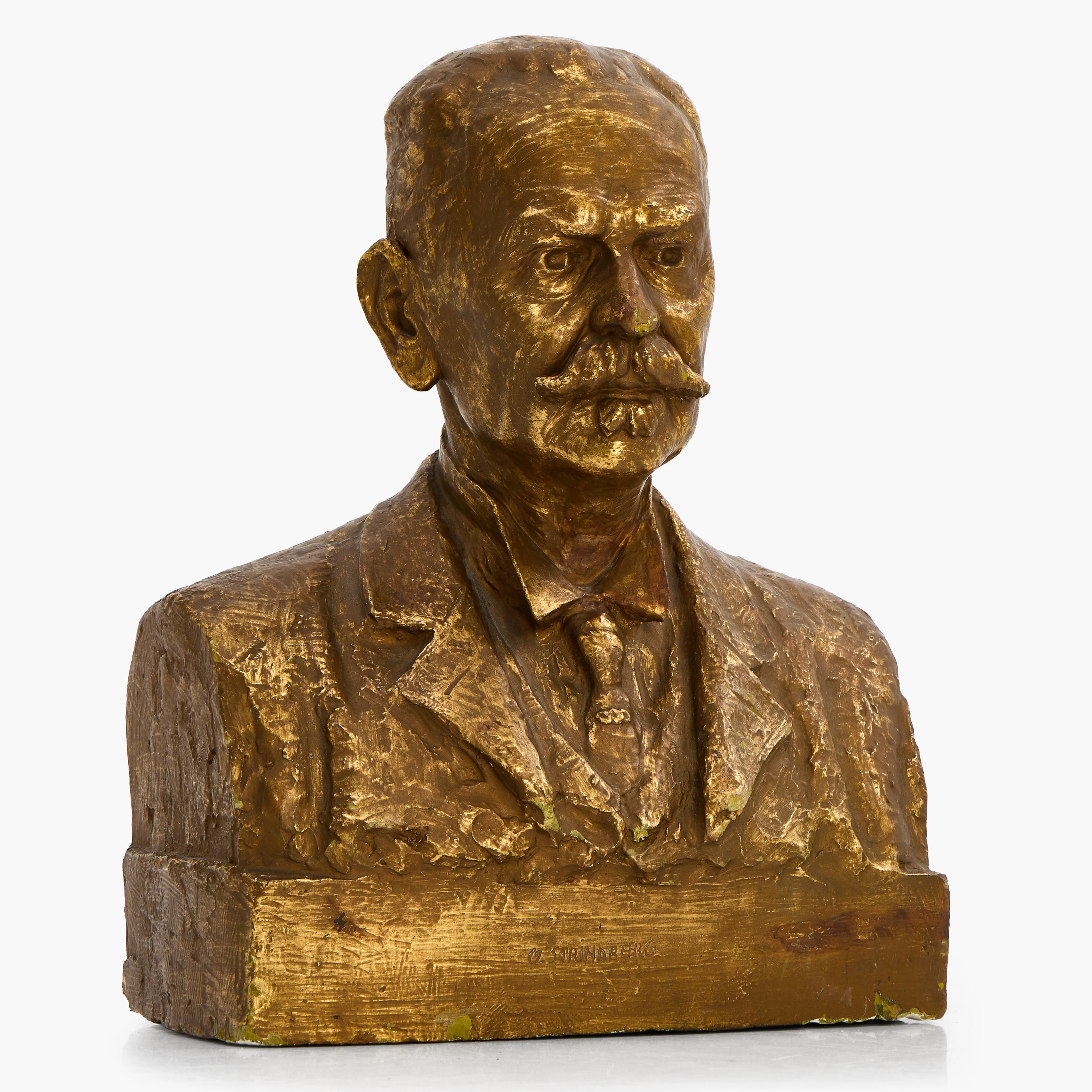TORE STRINDBERG (SVERIGE, 1882–1968). Byst, föreställande August Strindbergs