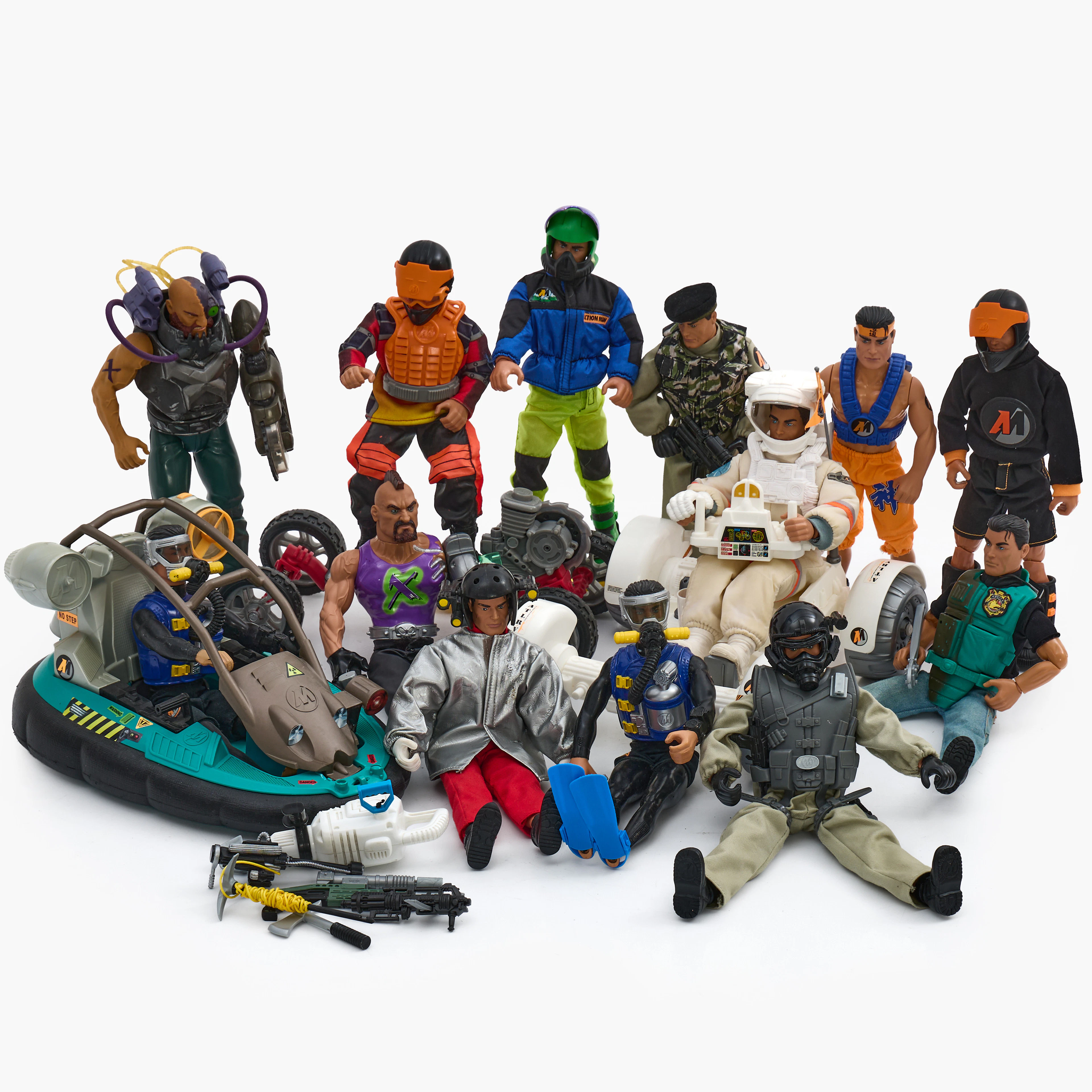 ACTION MAN. Actionfigurer, 13 st, Hasbro, 1990-/2000-tal.