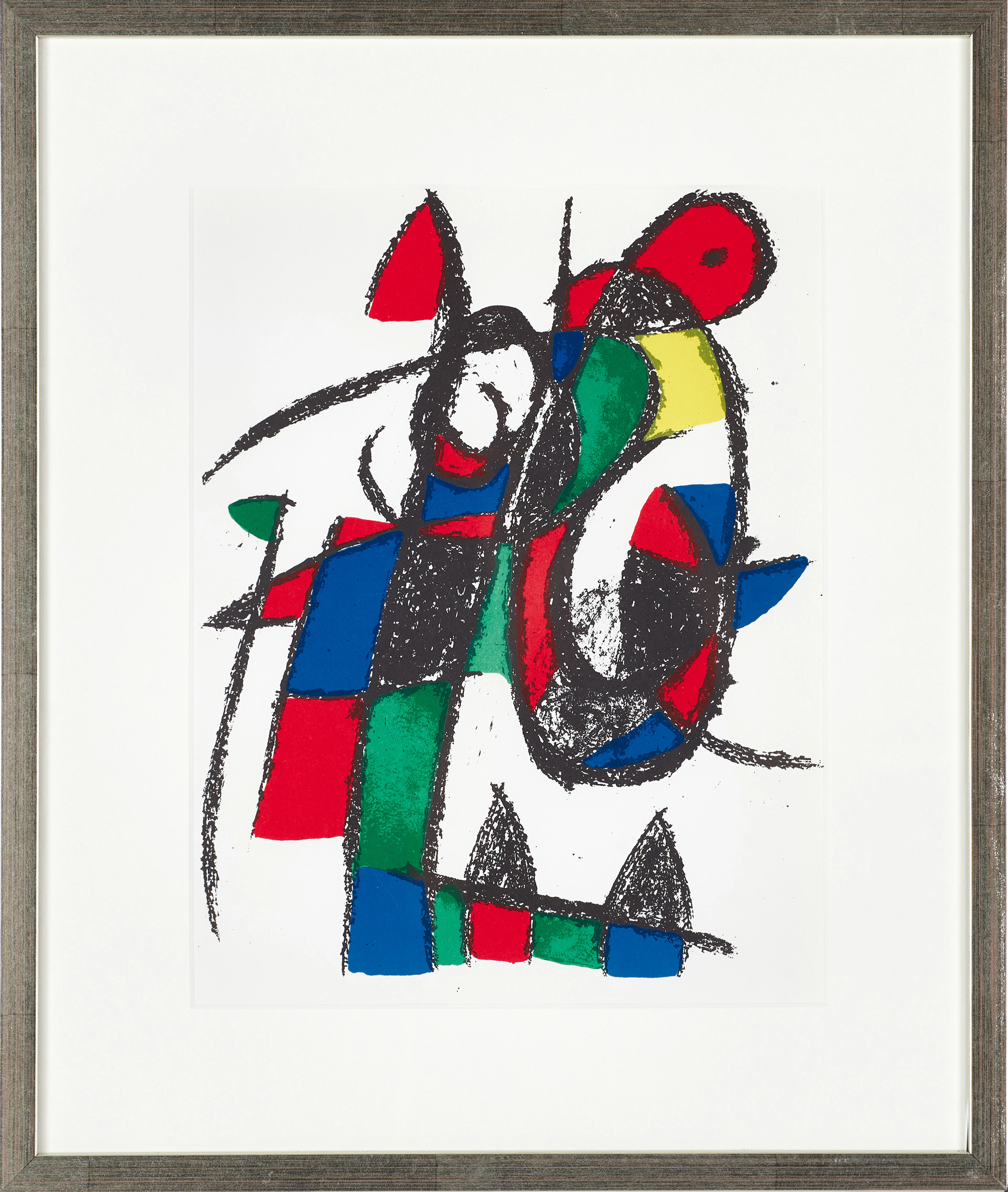 JOAN MIRÓ (Spanien, 1893-1983), Komposition, färglitografi, 1975, Mourlot 1038.