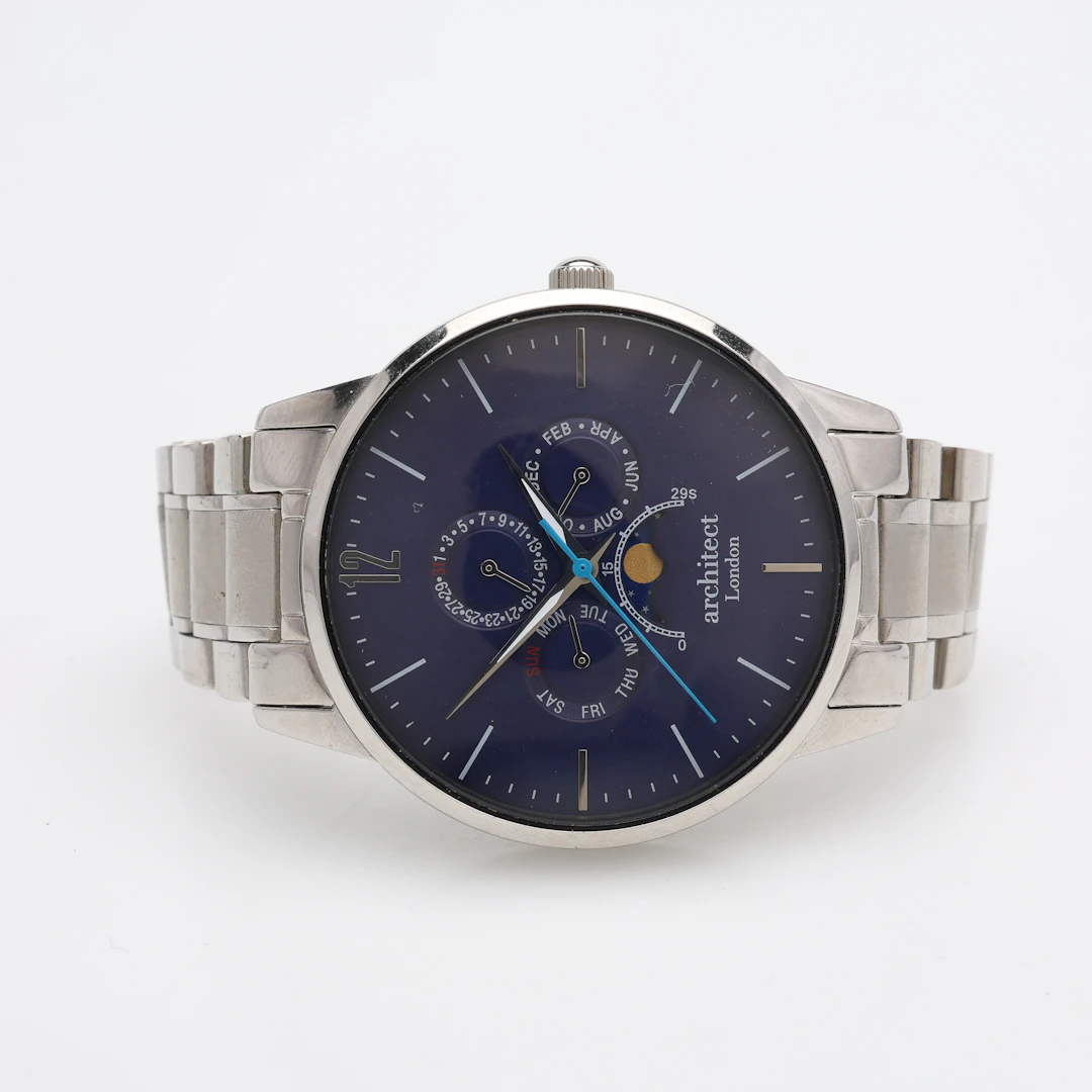 ARMBANDSUR, STÅL, ARCHITECT LONDON, QUARTZ, SAMTIDA.