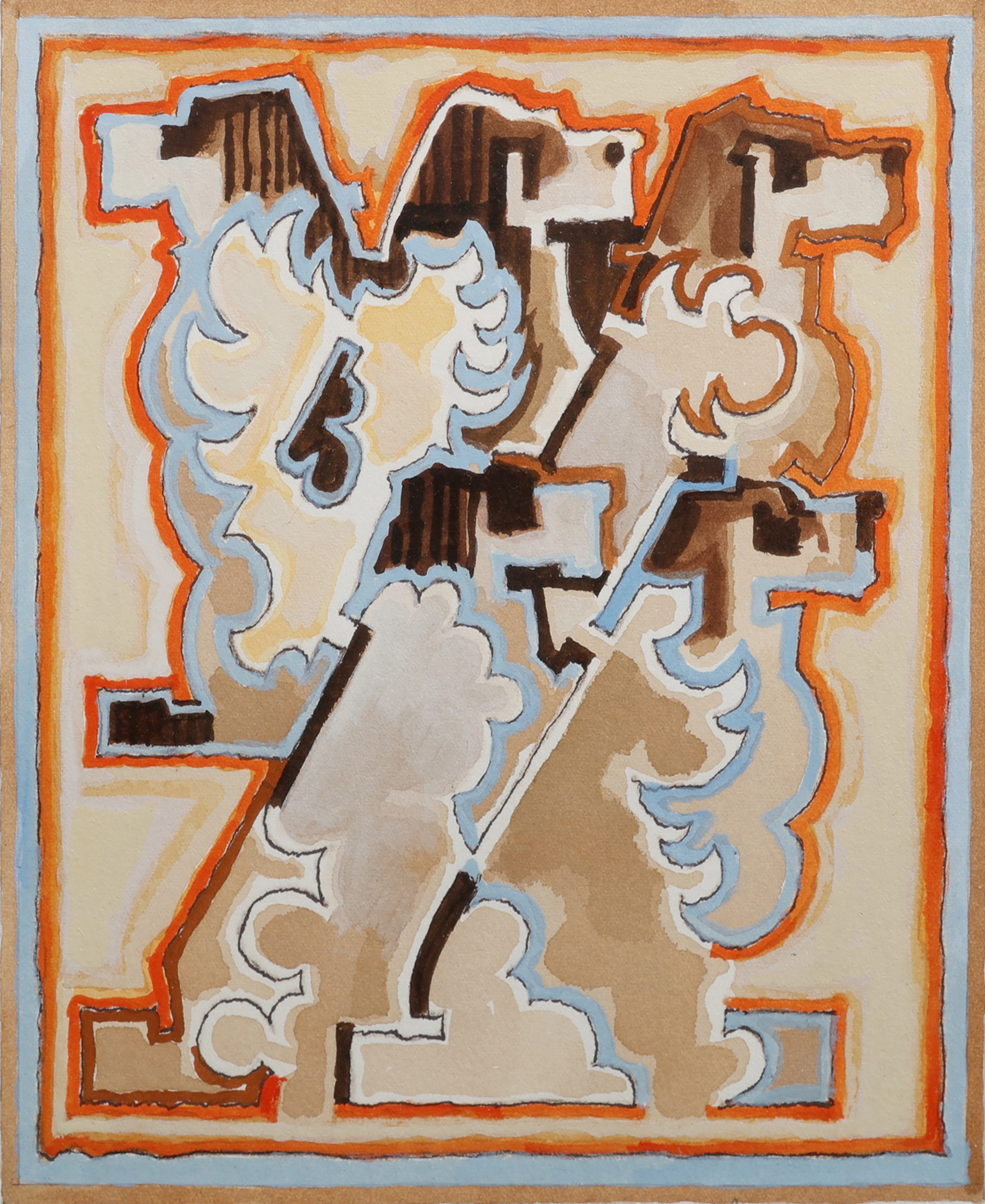 KARL-ERIK OLSSON "SNOGERÖD" 1927-1995. GOUACHE PÅ PAPPER, "VI DÅ"