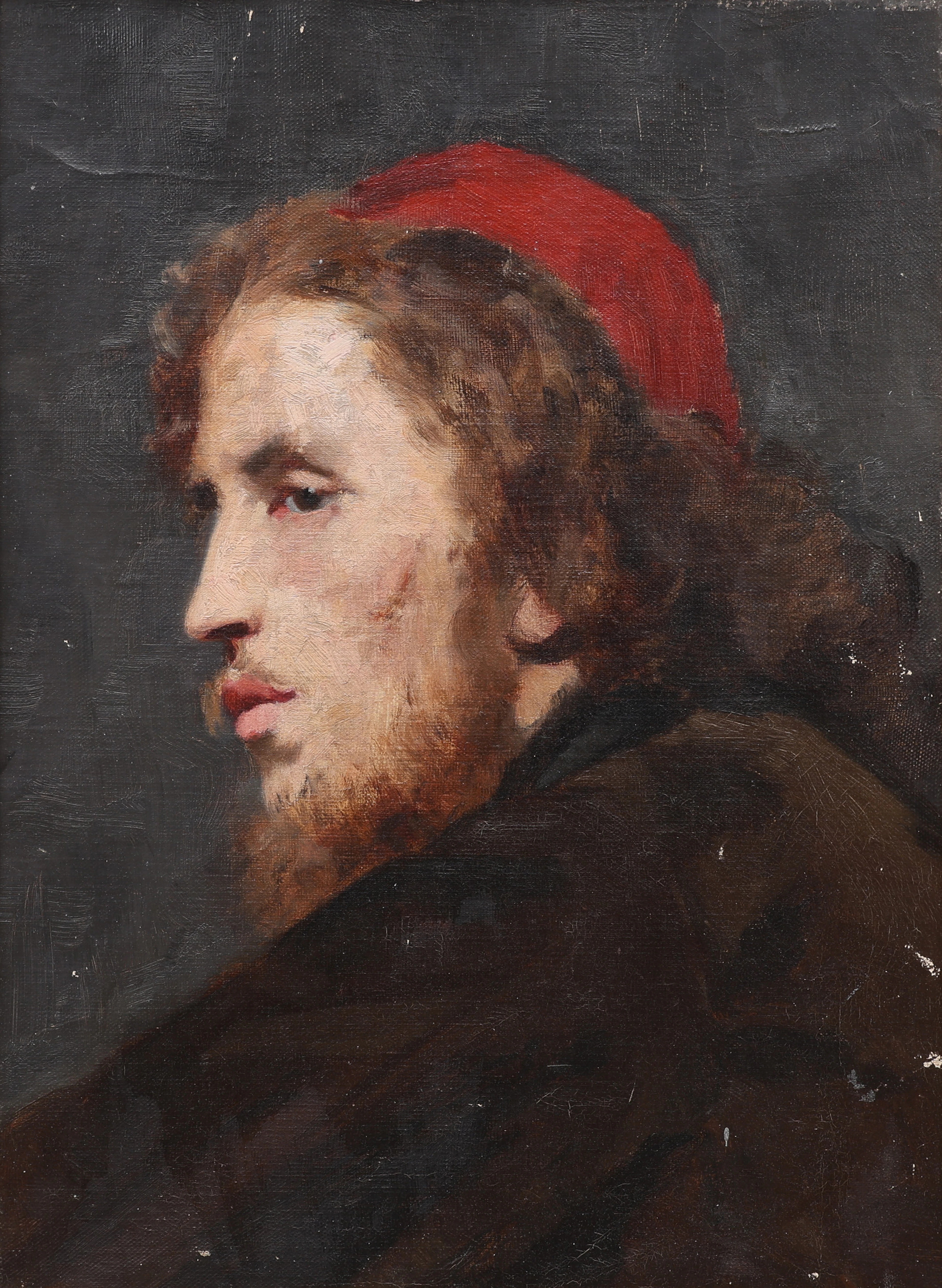ERNST JOSEPHSON. TILLSKRIVEN. OLJA PÅ DUK, PORTRÄTT, MÖJLIGEN AV JACOB