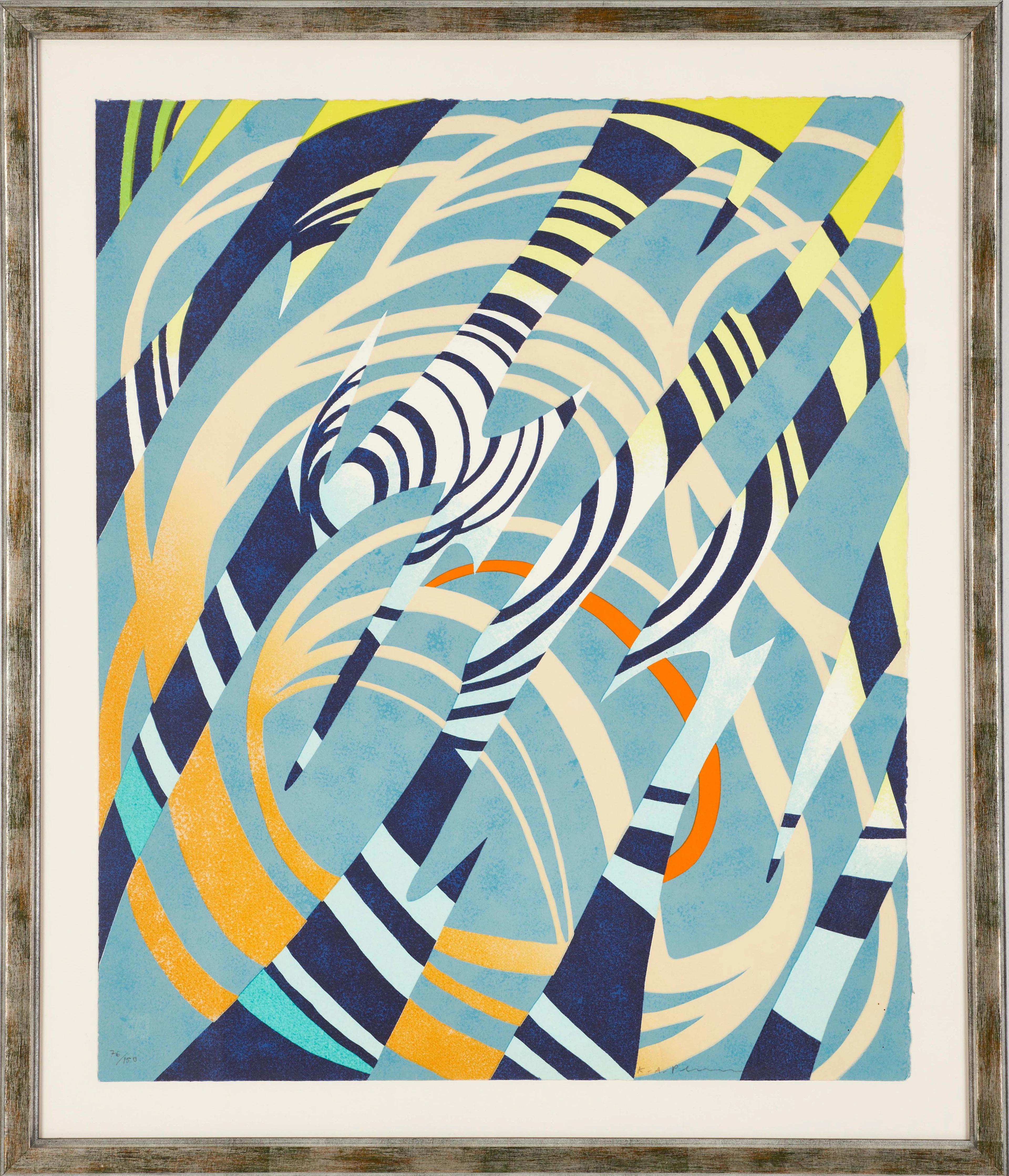 KARL AXEL PEHRSON. Komposition, signerad och numrerad 76/150, färgserigrafi.