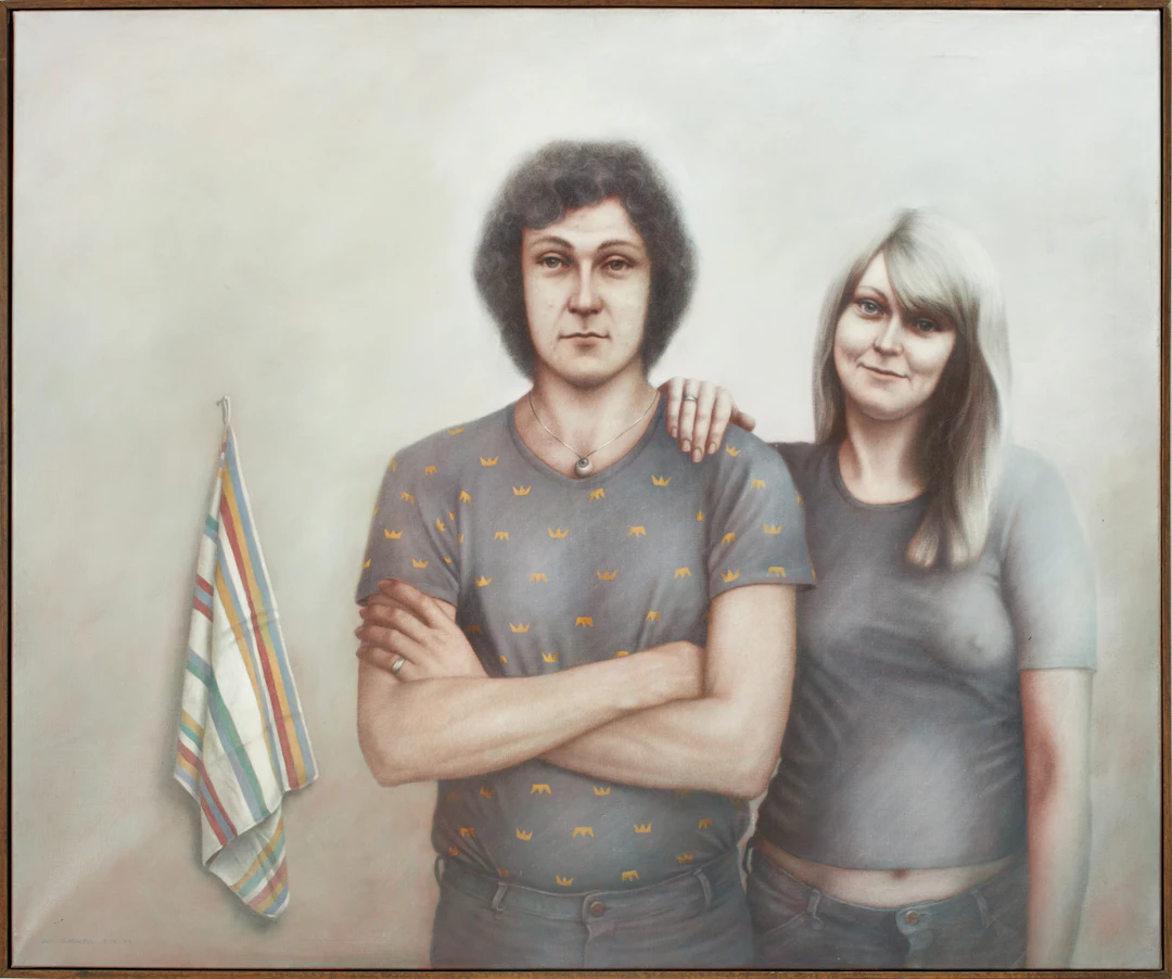 GUY GLADWELL (ENGLAND, 1946-2014). A Man and a woman, signerad och