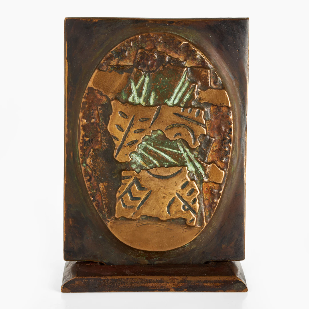 ALAIN SOUCASSE (FÖDD 1951). "Traces", signerad och daterad -96, skulptur