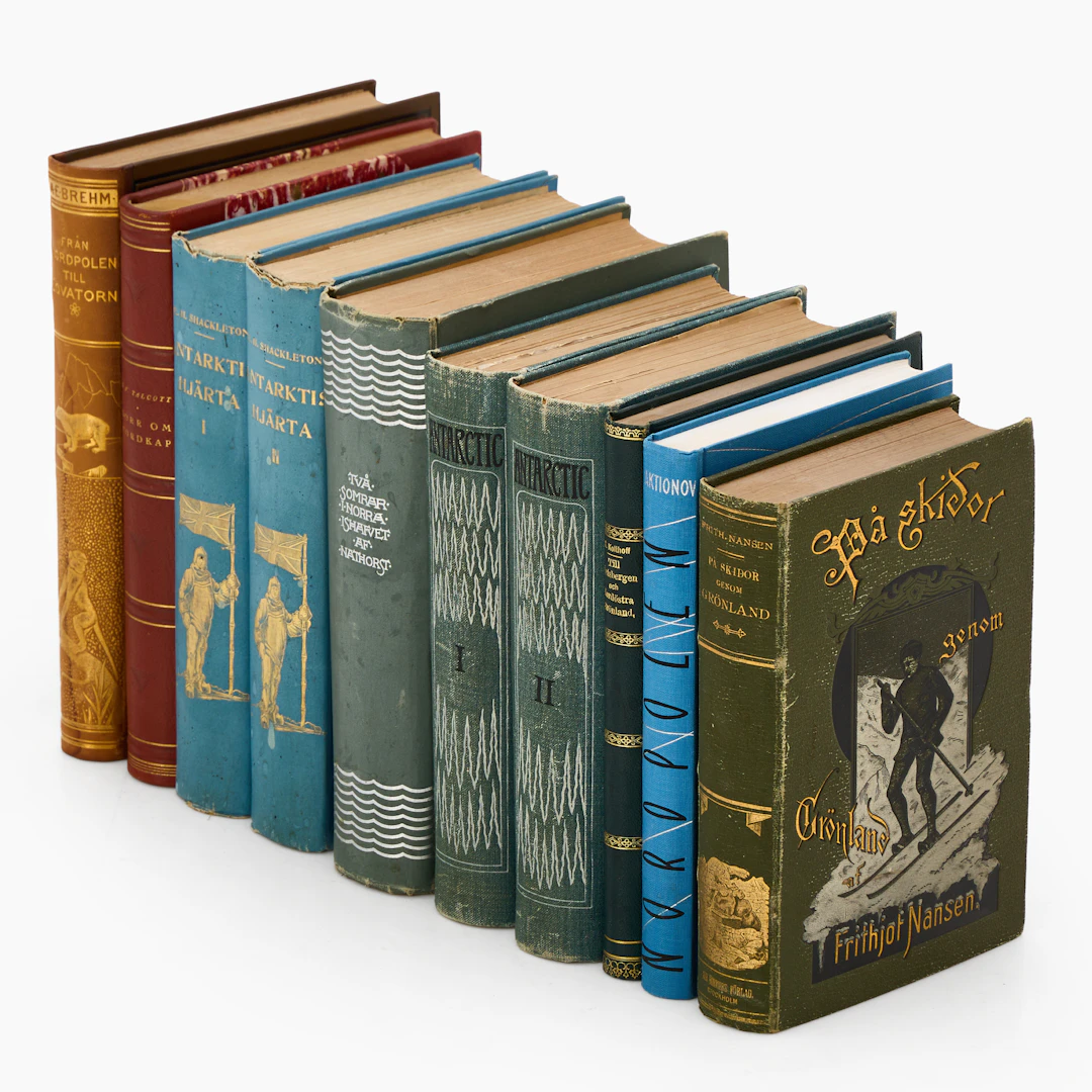 POLARLITTERATUR, 10 vol., 1800-1900-tal.