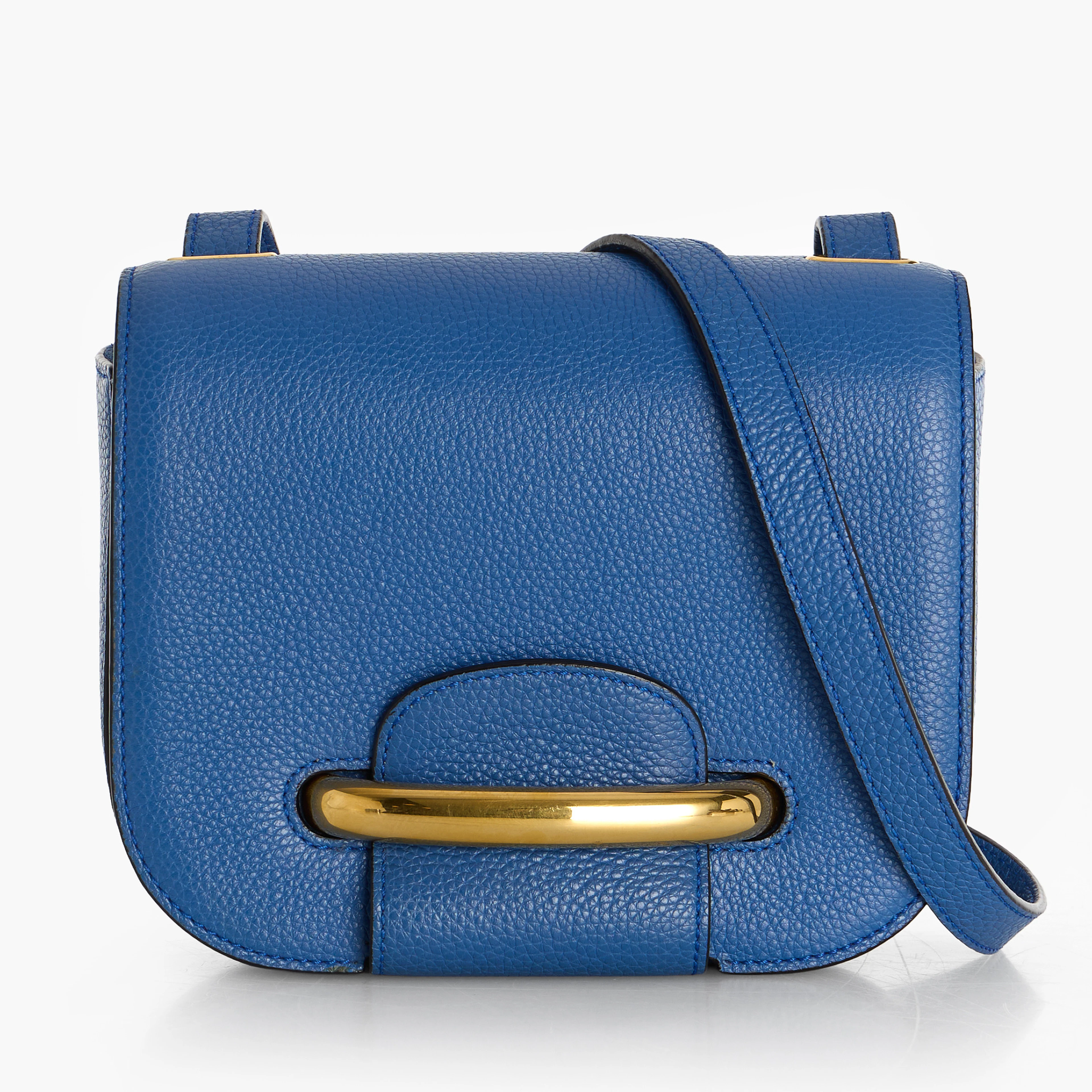 MULBERRY, väska "Selwood Shoulder Bag", blått läder.