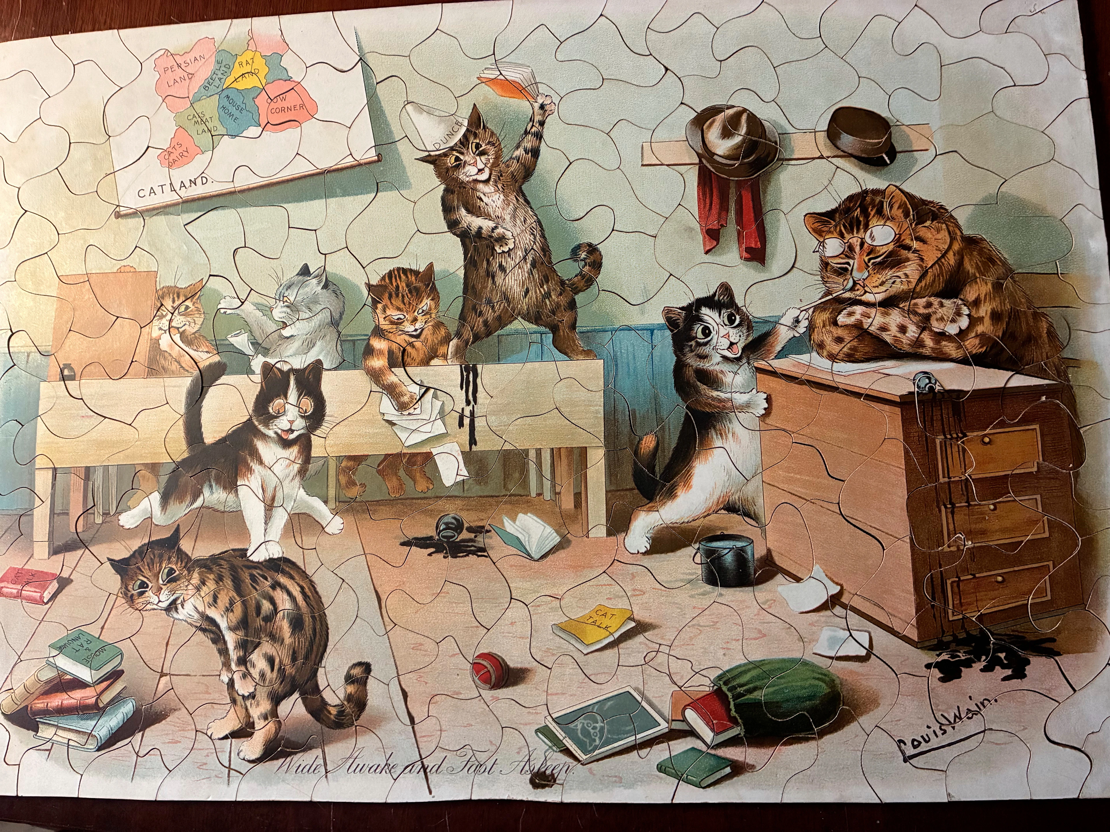 PUSSEL, "WIDE AWAKE AND FAST ASLEEP", LOUIS WAIN, 1900-TALETS FÖRSTA HÄLFT.