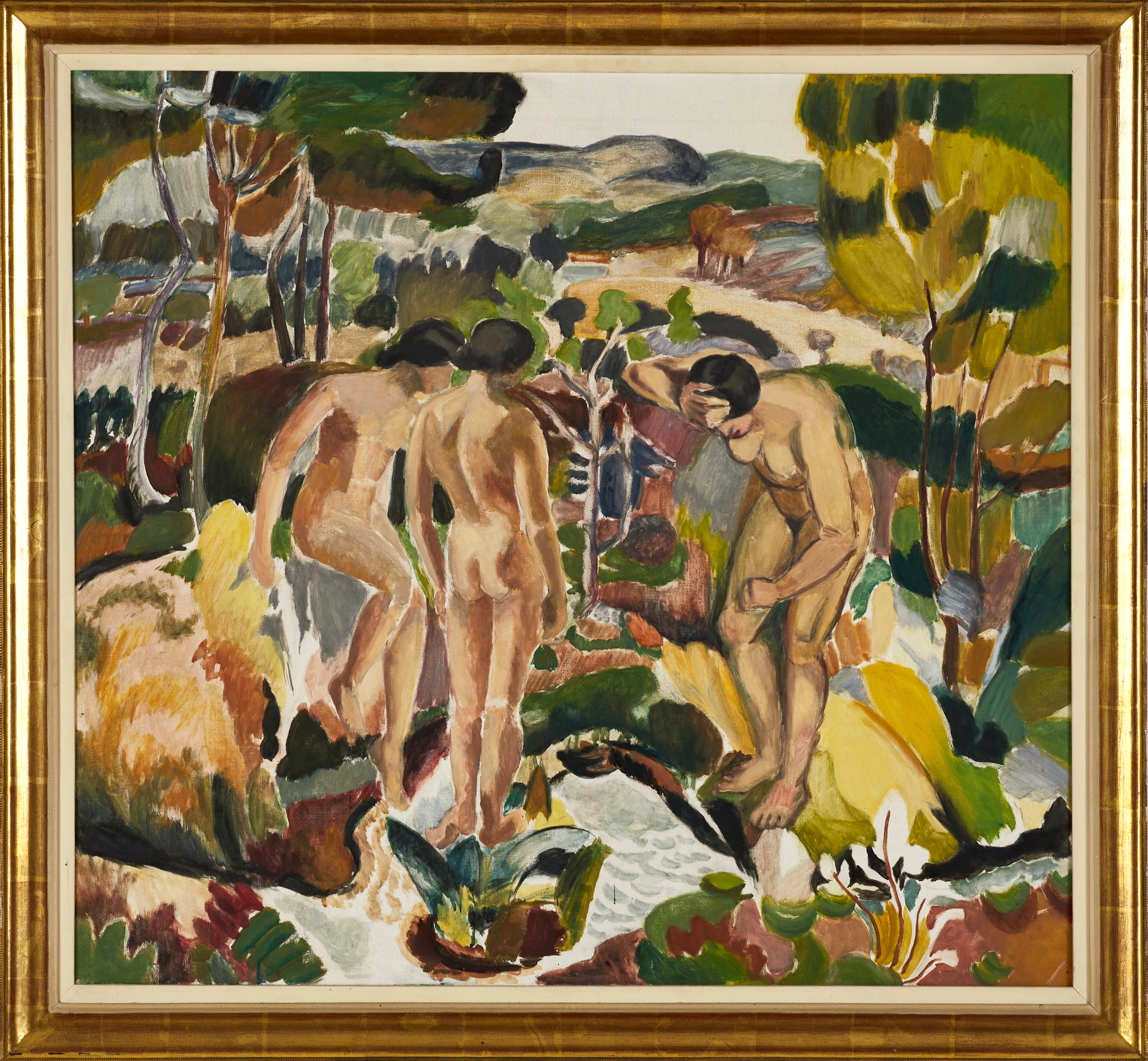 JOHN STEN (Sverige, 1879-1922) "Källan", olja på duk.