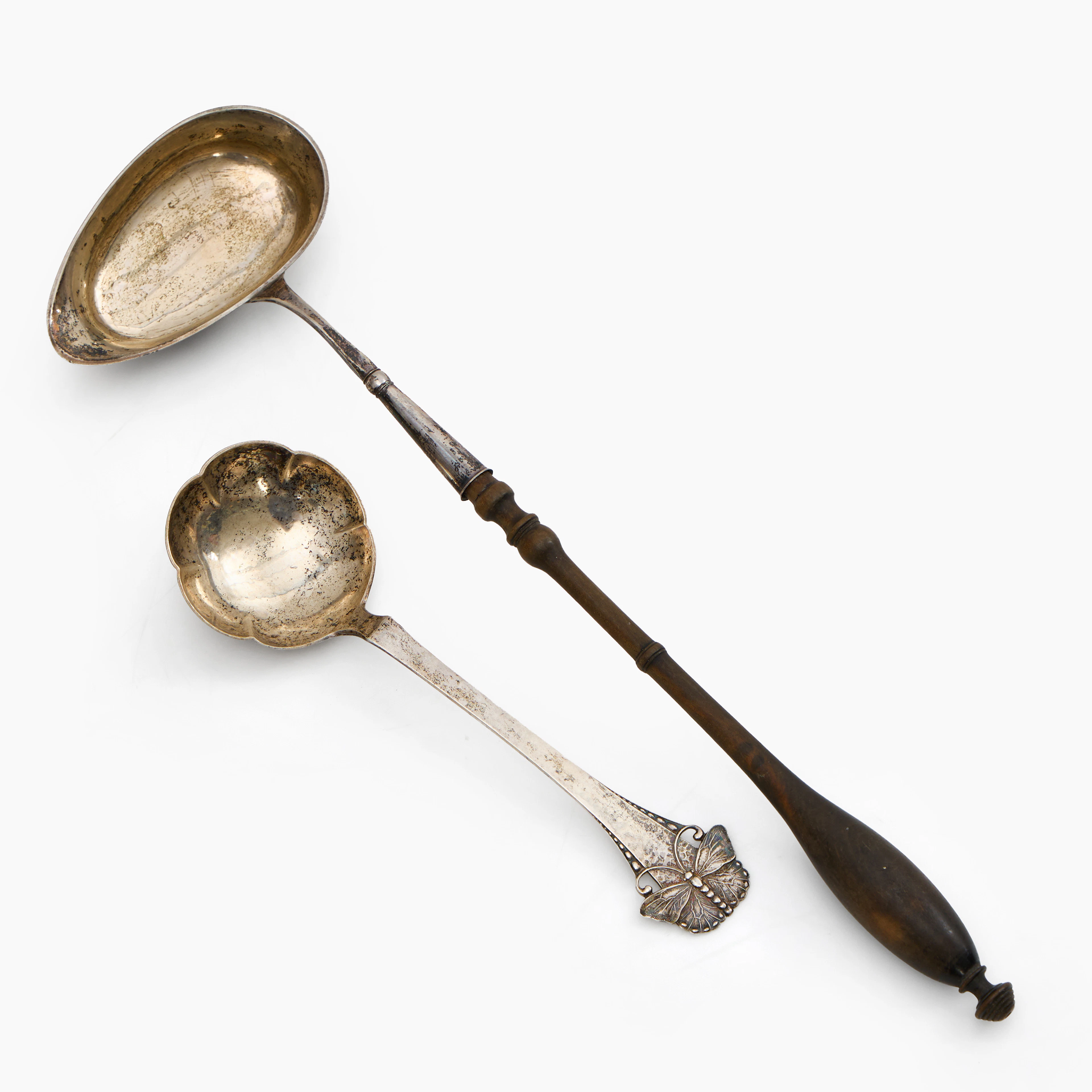 SLEV och SKED, silver, bl.a O, Pehr Hallberg, Norrköping 1840.