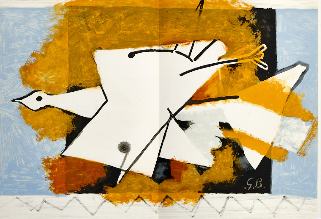 GEORGES BRAQUE. efter, Derrière le miroir nr 115, innehållande färglitografier
